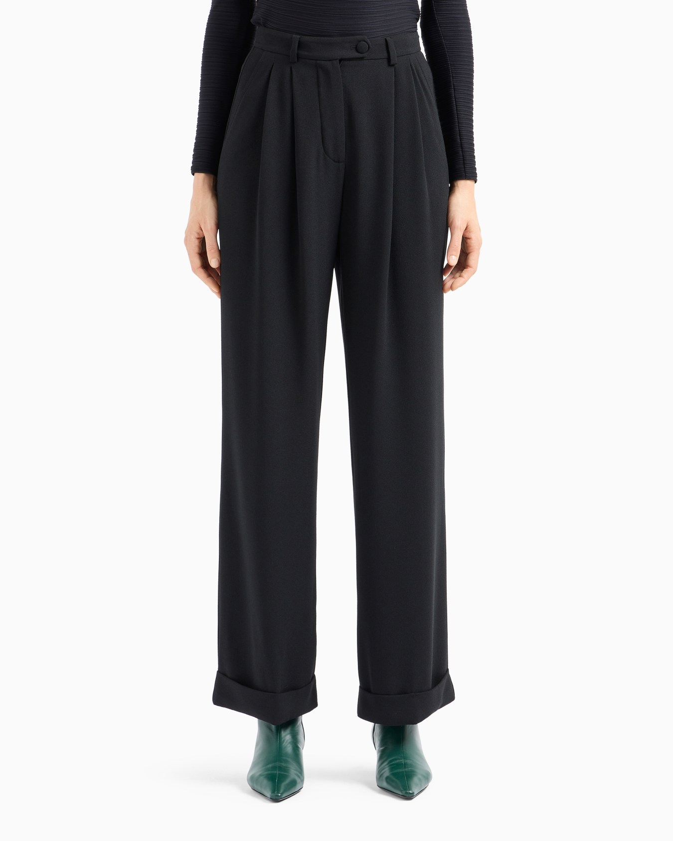 Bundfaltenhose aus Sablé-Stretchgewebe Folie 2