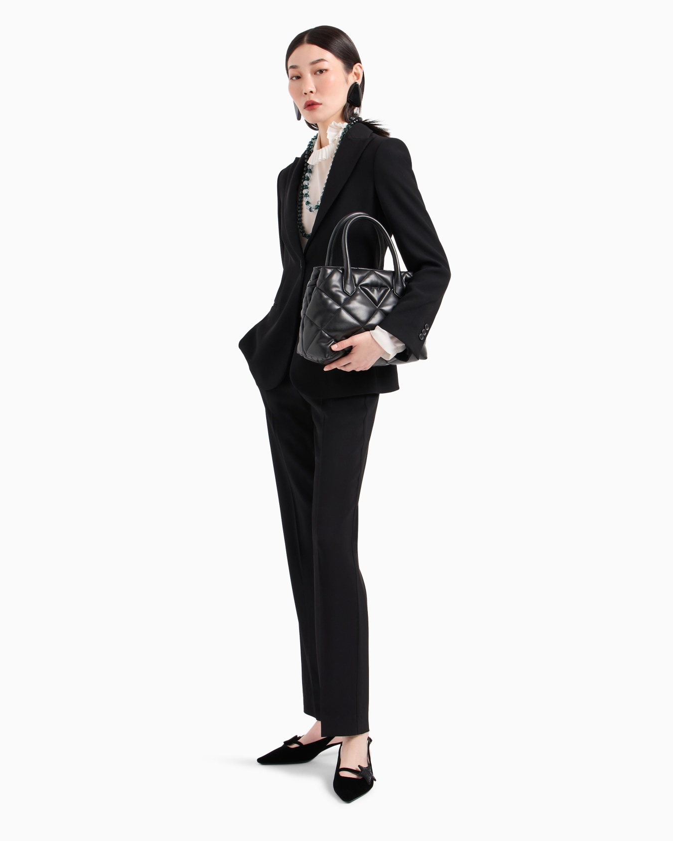 Stretch-viscose trousers with pleats Diapositiva 3