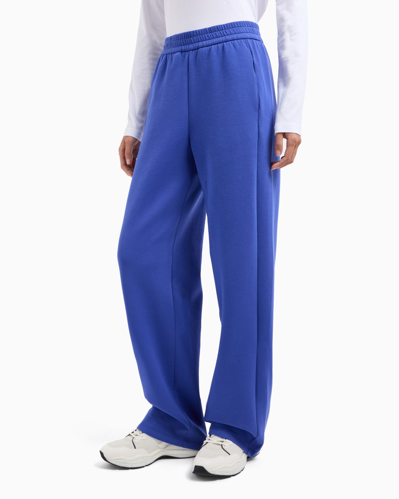 Double jersey trousers with elasticated waist Slide 1
