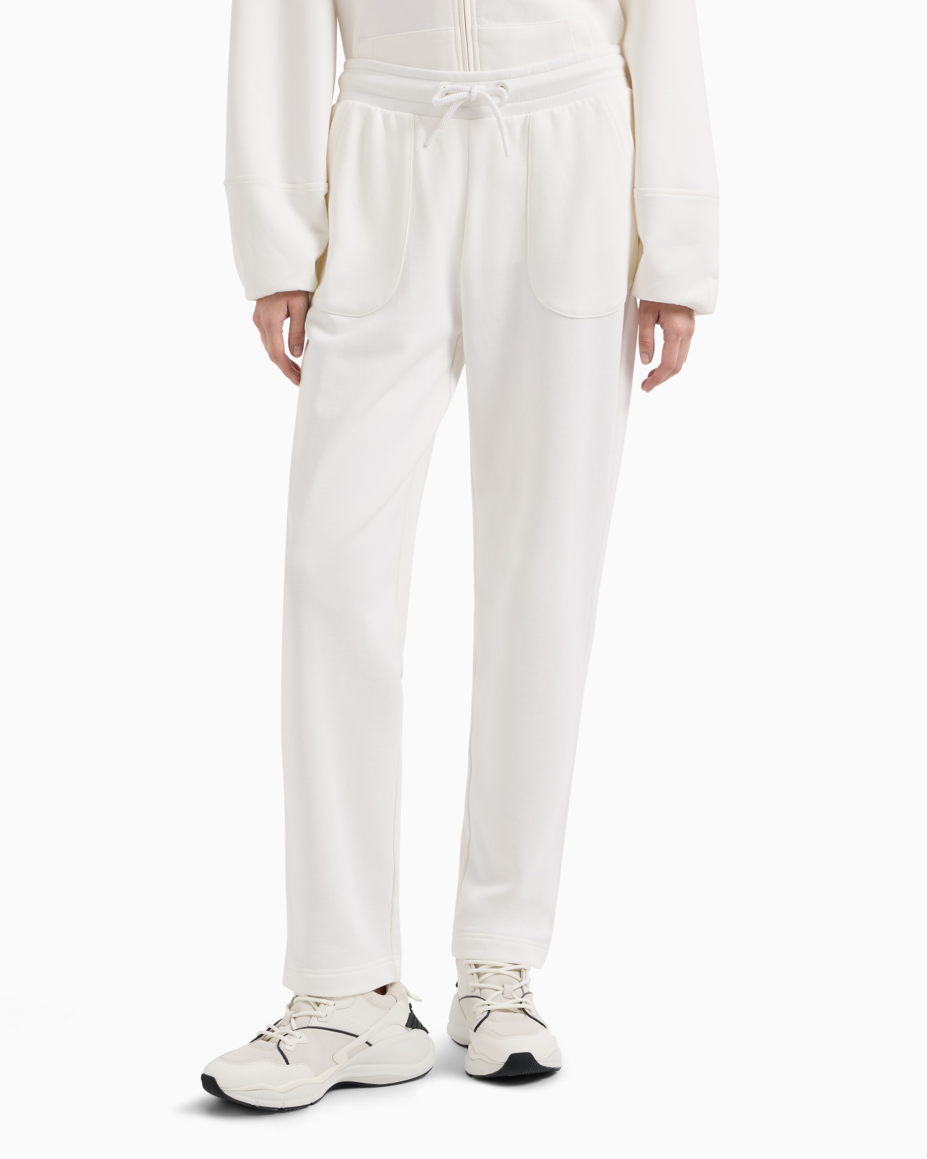 ASV joggers with drawstring in organic French terry Slide 1