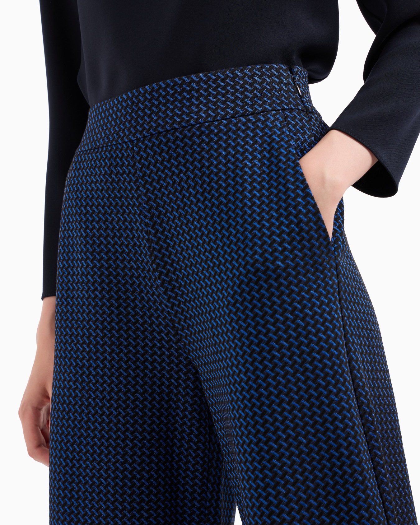 Pantalon en jersey de viscose jacquard Diapositive 4