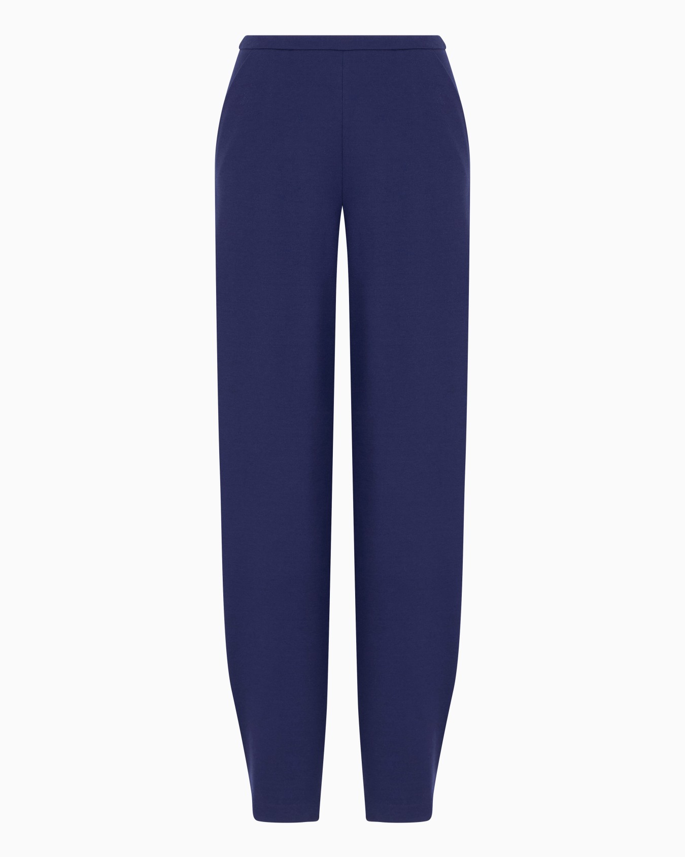 Stretch Milano-stitch fabric trousers with pleat at the hem Slide 0