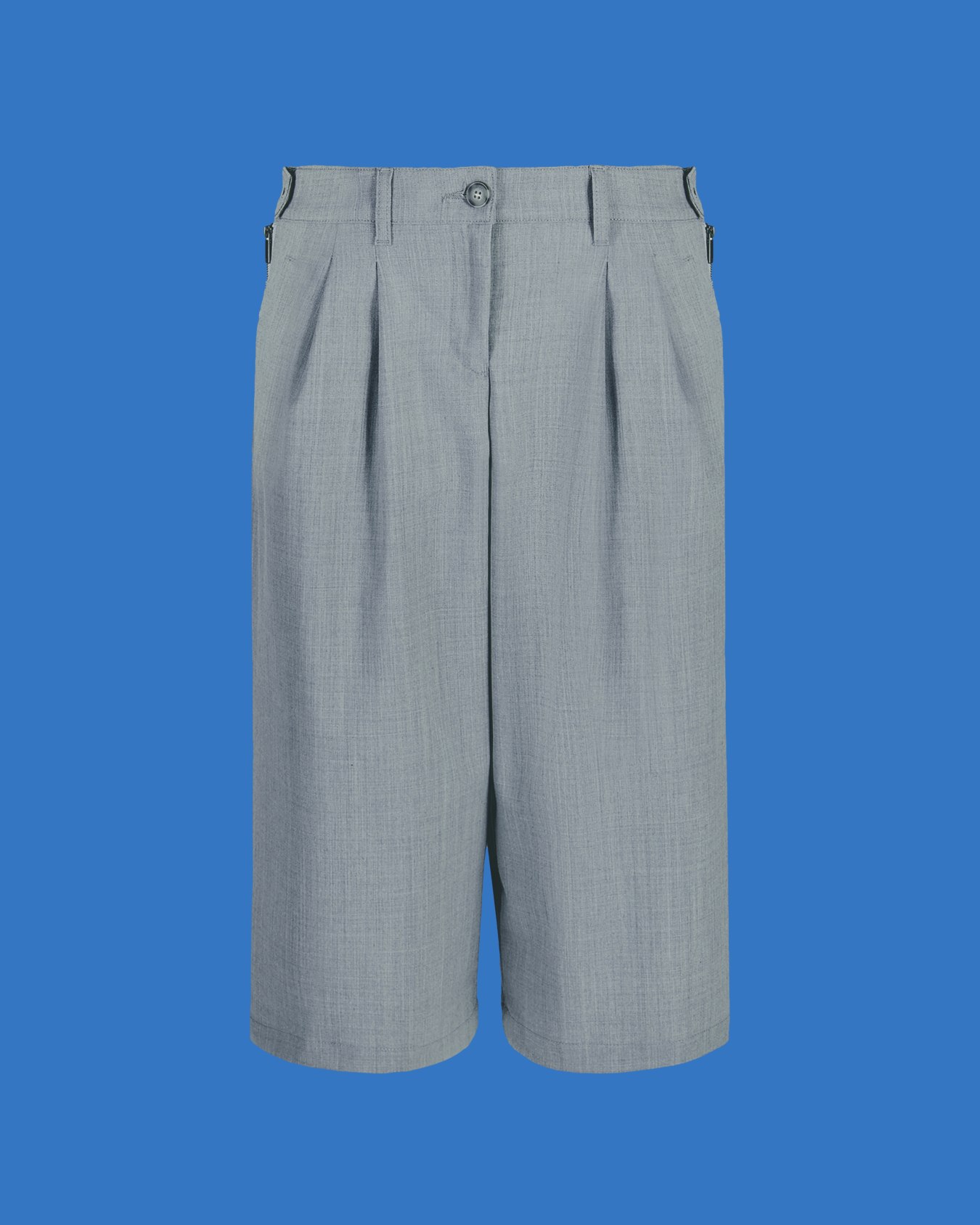 Bermuda con pinces in misto lana Capsule Black Blue ASV Slide 0
