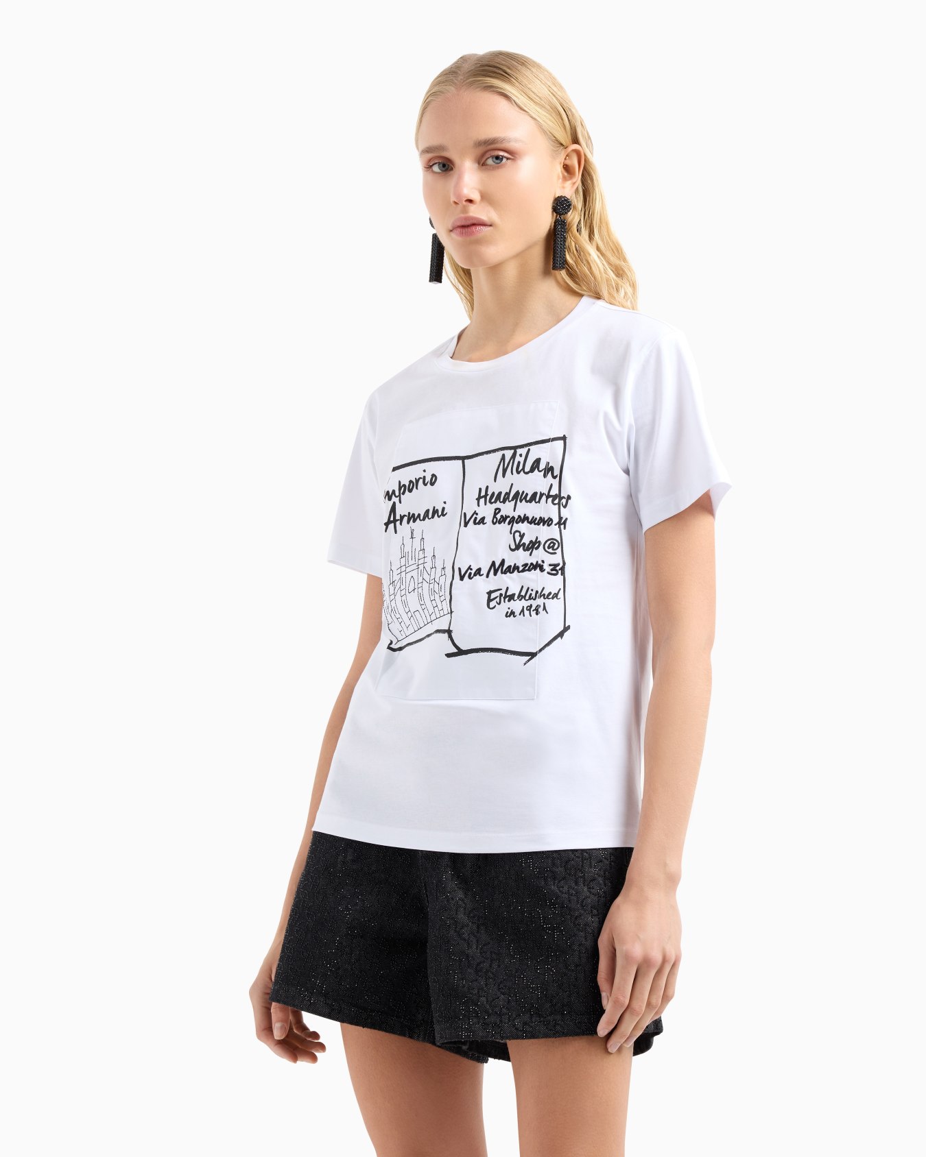 ASV organic-jersey T-shirt with print patch and embroidery Slide 1
