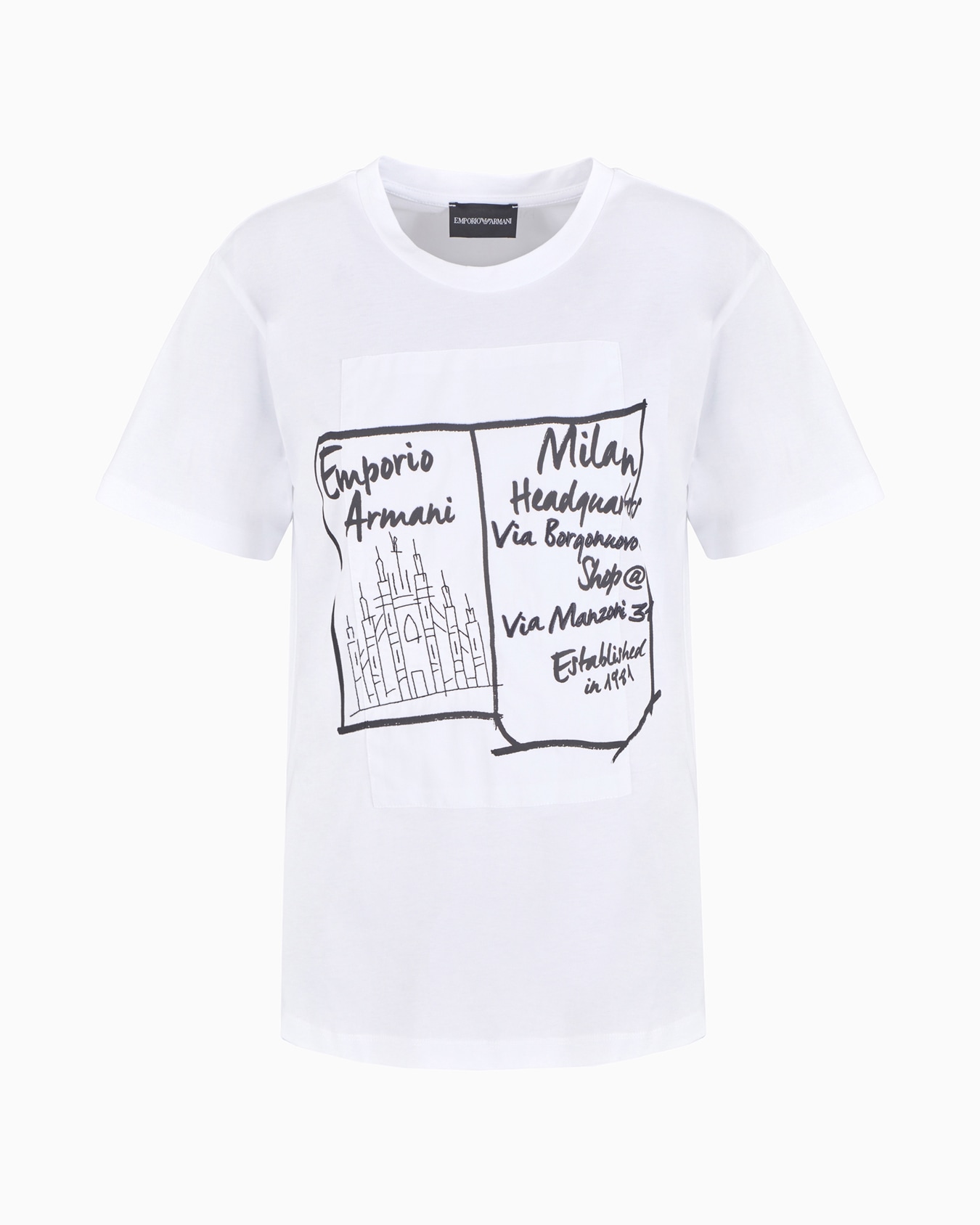 ASV organic-jersey T-shirt with print patch and embroidery Slide 0