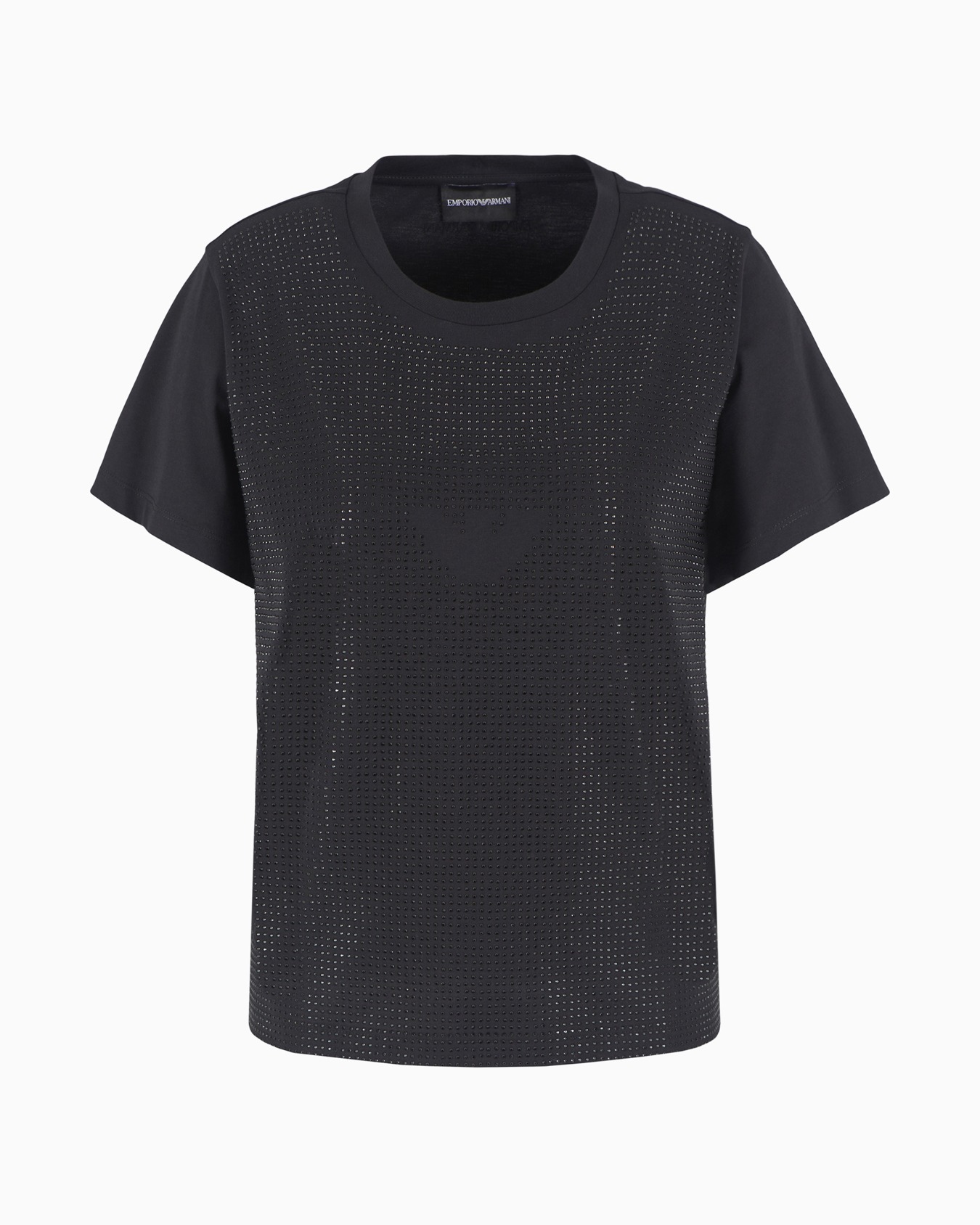 ASV Oversize-T-Shirt aus Supima-Jersey mit Allover-Strasssteinen und Adler Folie 0