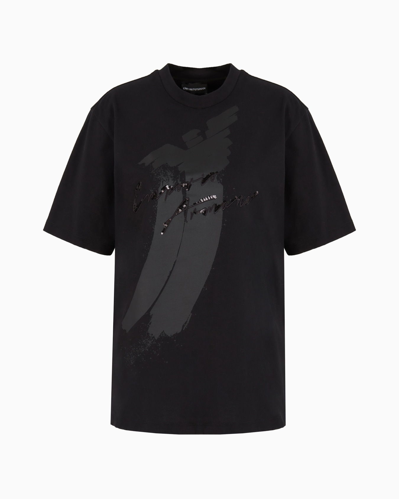 ASV organic heavyweight jersey T-shirt with sequin logo print and embroidery Slide 0