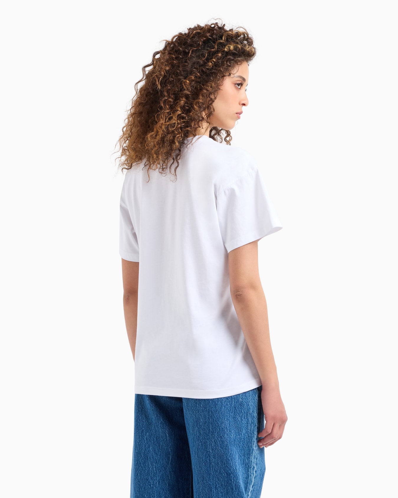 ASV organic-jersey T-shirt with sequins and logo print Slide 2