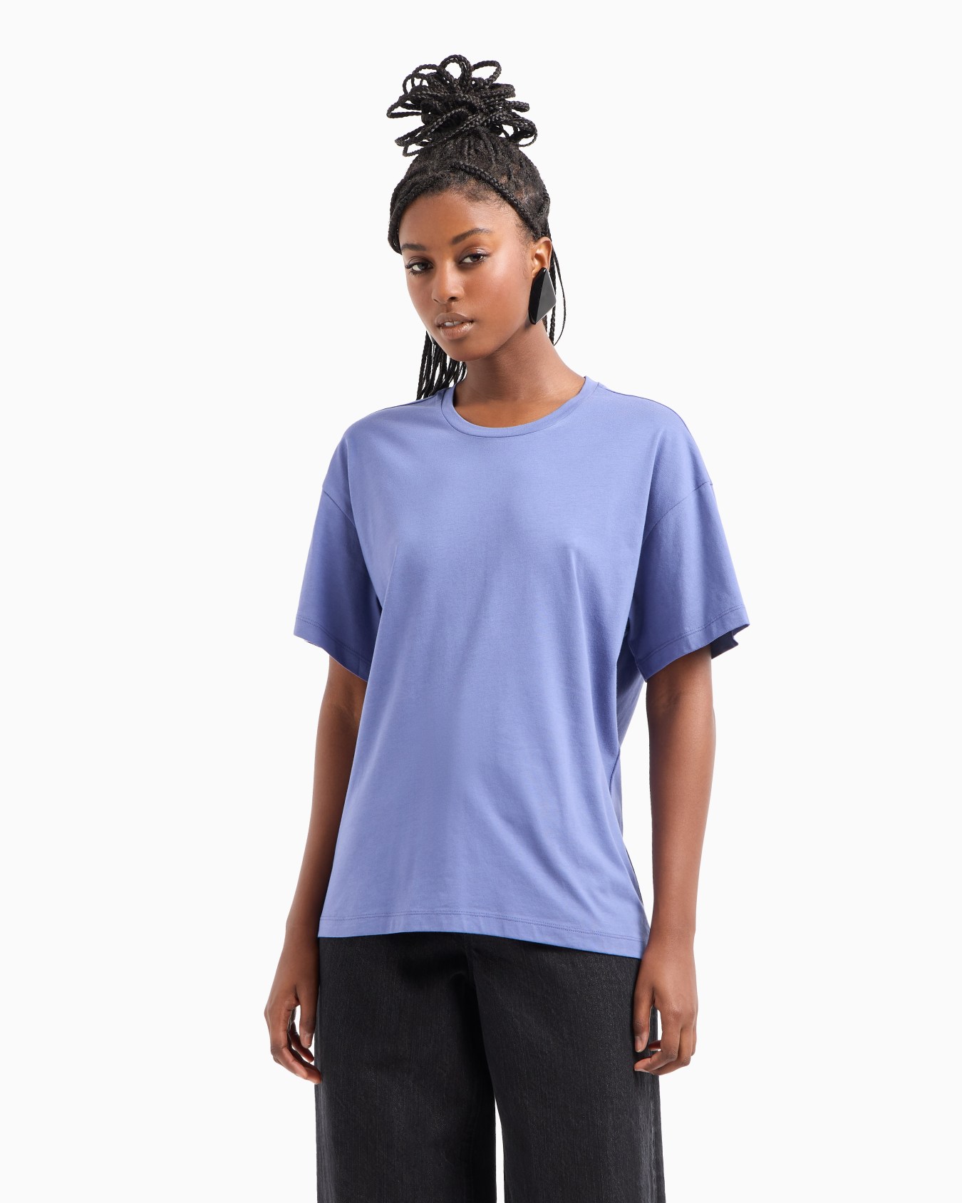 ASV jumper in Supima jersey with embossed signature logo embroidery Slide 1
