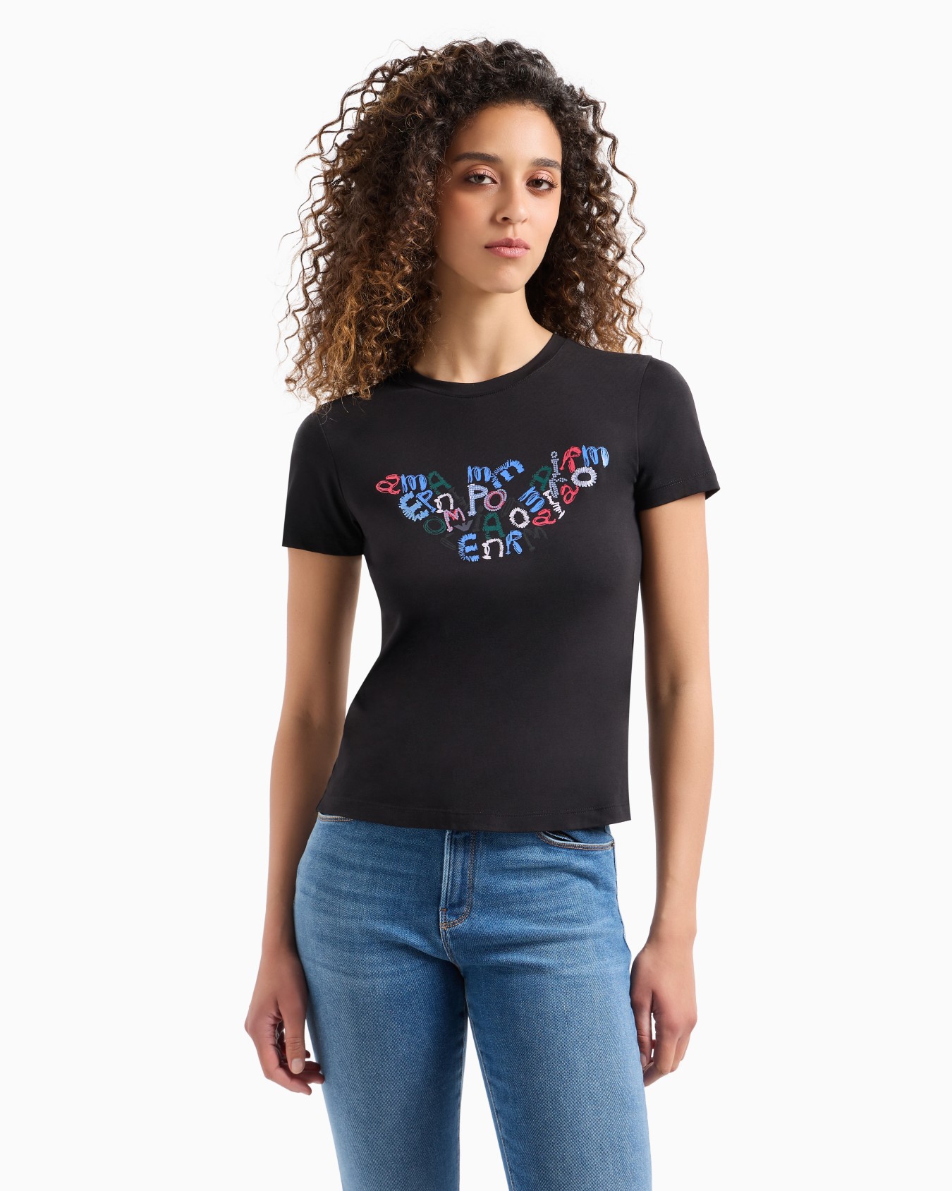 ASV organic stretch jersey T-shirt with oversized eagle pattern Slide 1