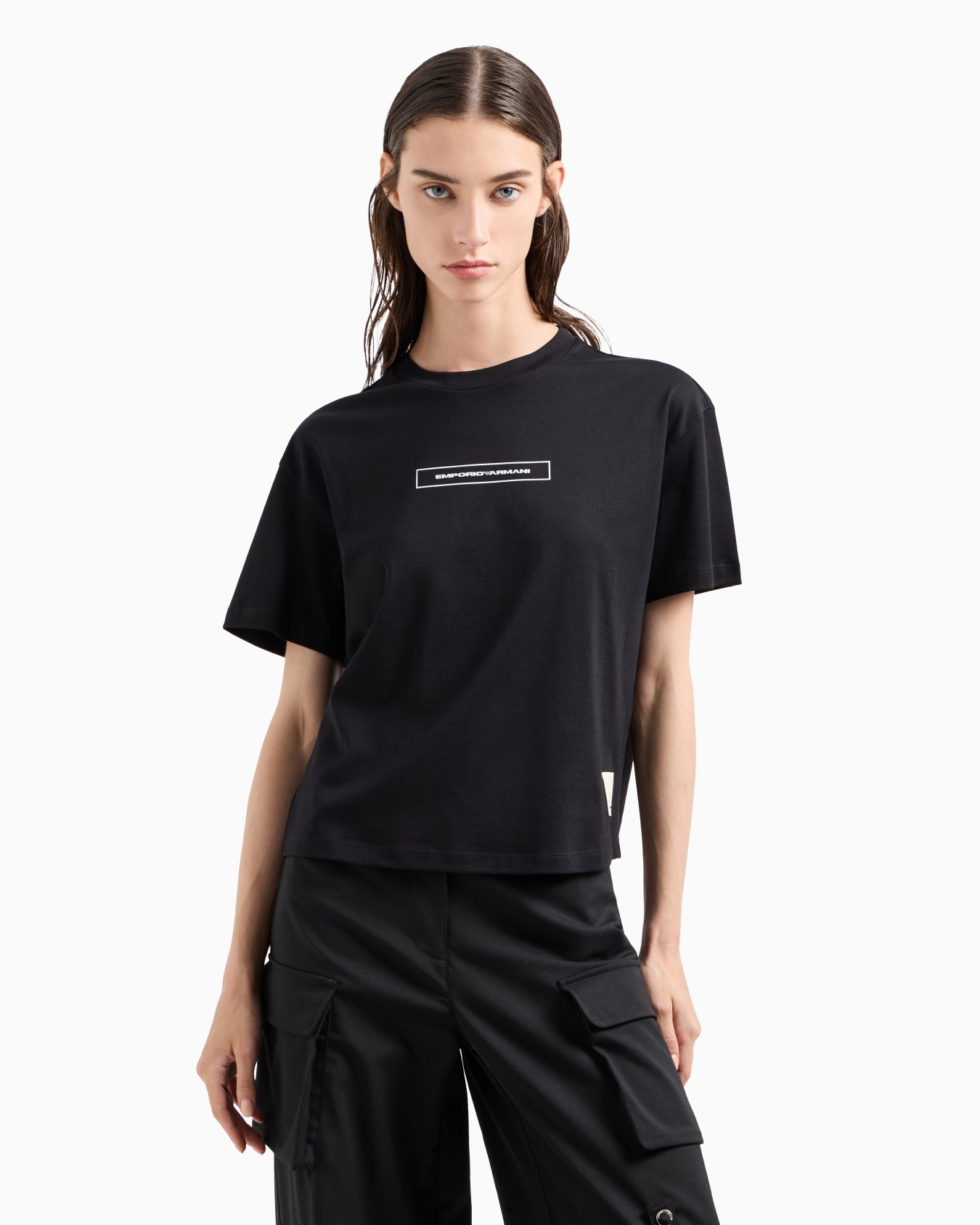 ASV Black Blue capsule collection organic-jersey T-shirt with print Slide 1