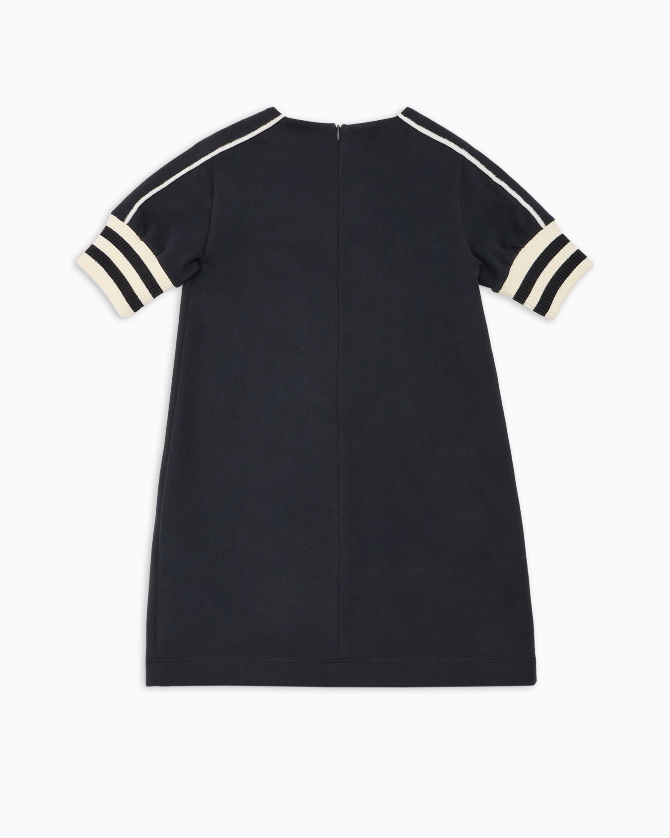 Kleid mit kurzen Ärmeln aus Sweatjersey mit Logo-Stickerei Folie 2