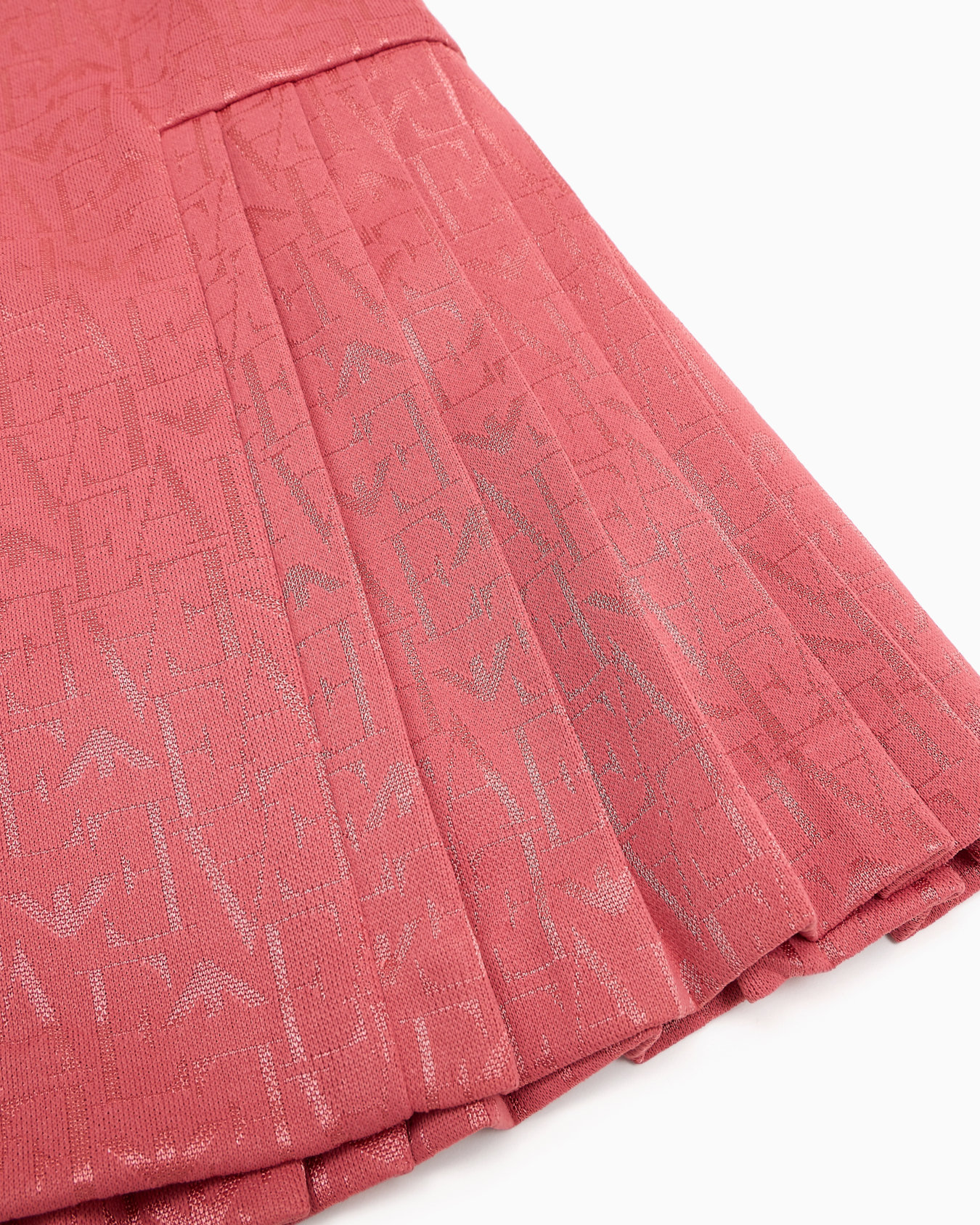 Sleeveless dress with jacquard logo lettering and pleated hem Slide 1