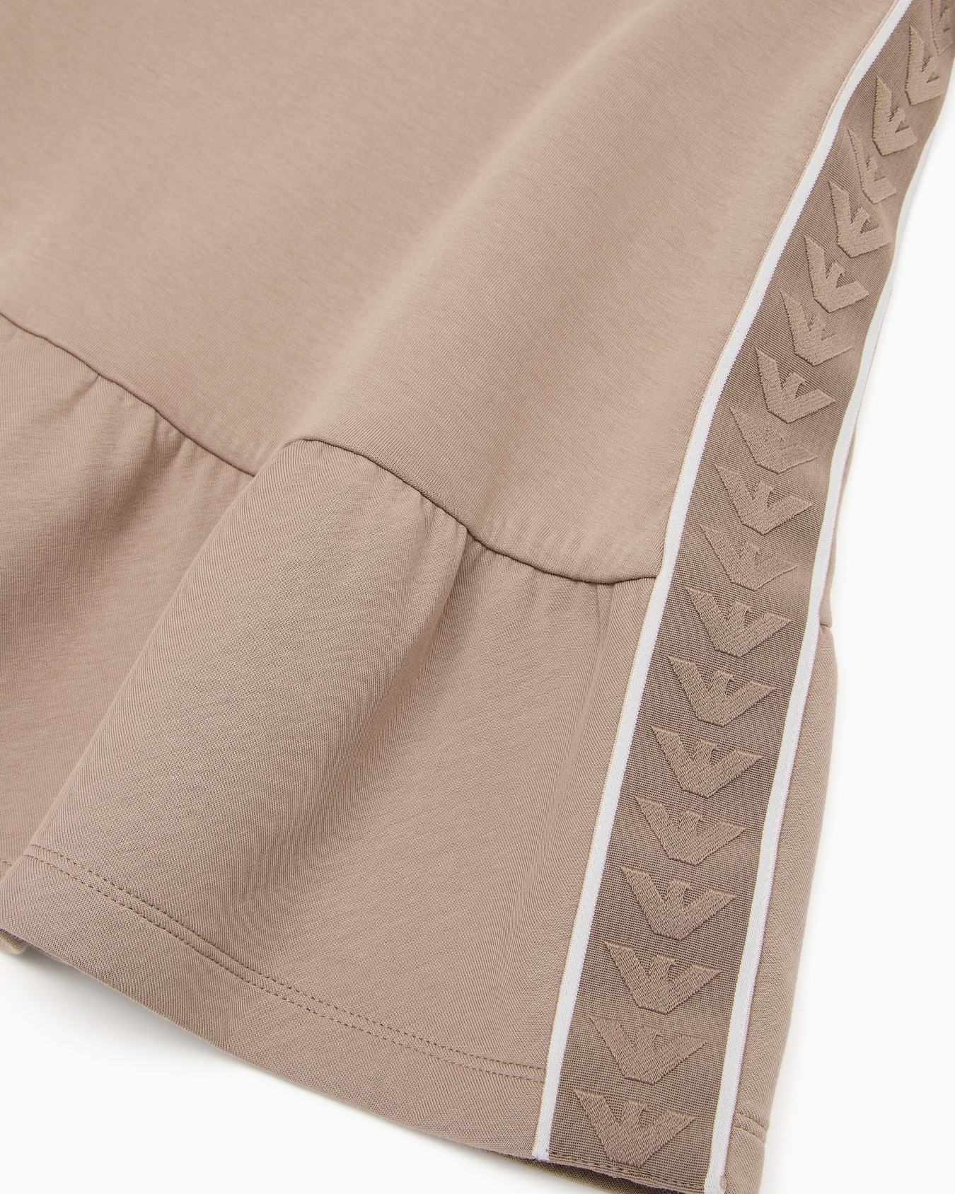 Flounced dress in double jersey Slide 1
