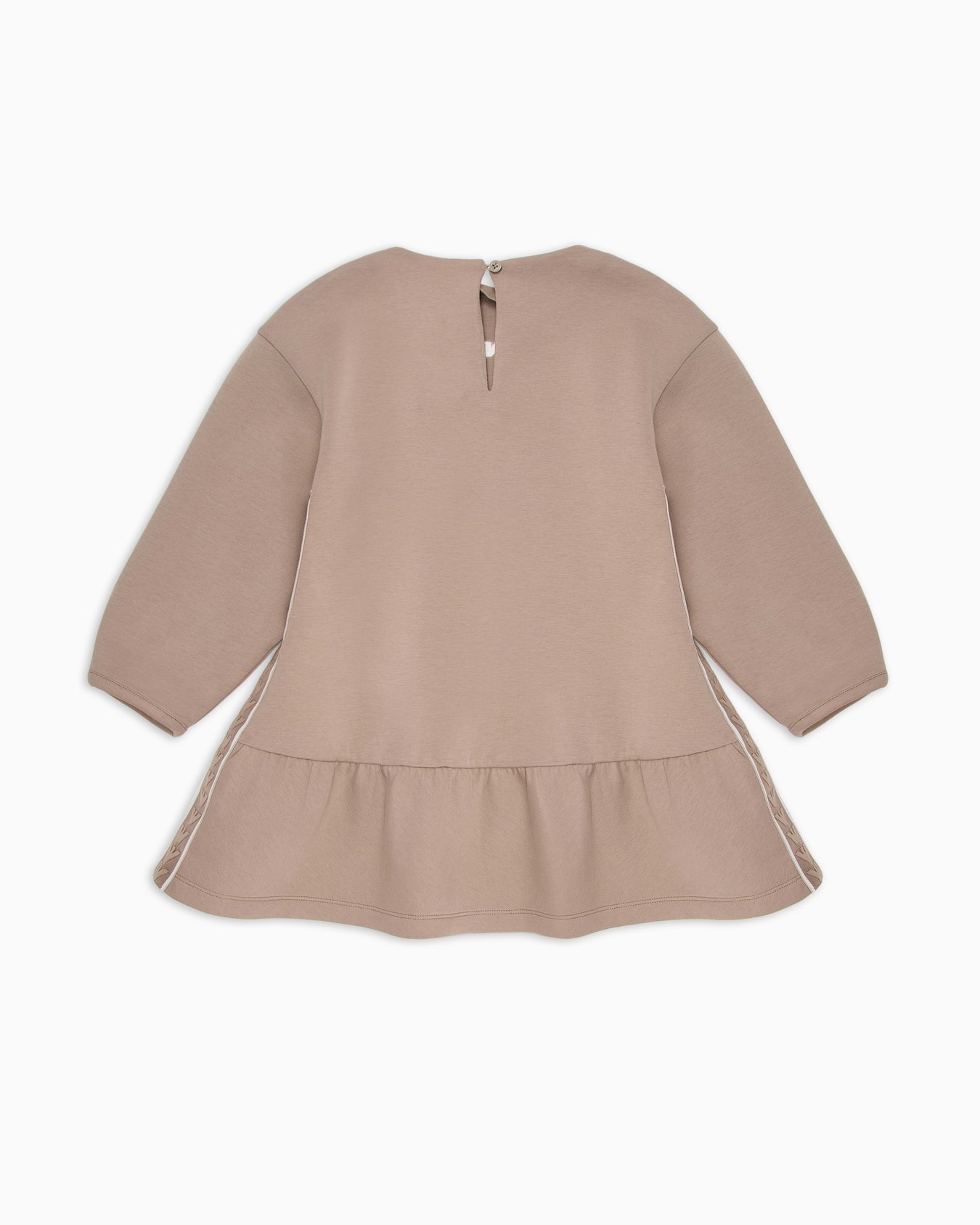 Flounced dress in double jersey Slide 2