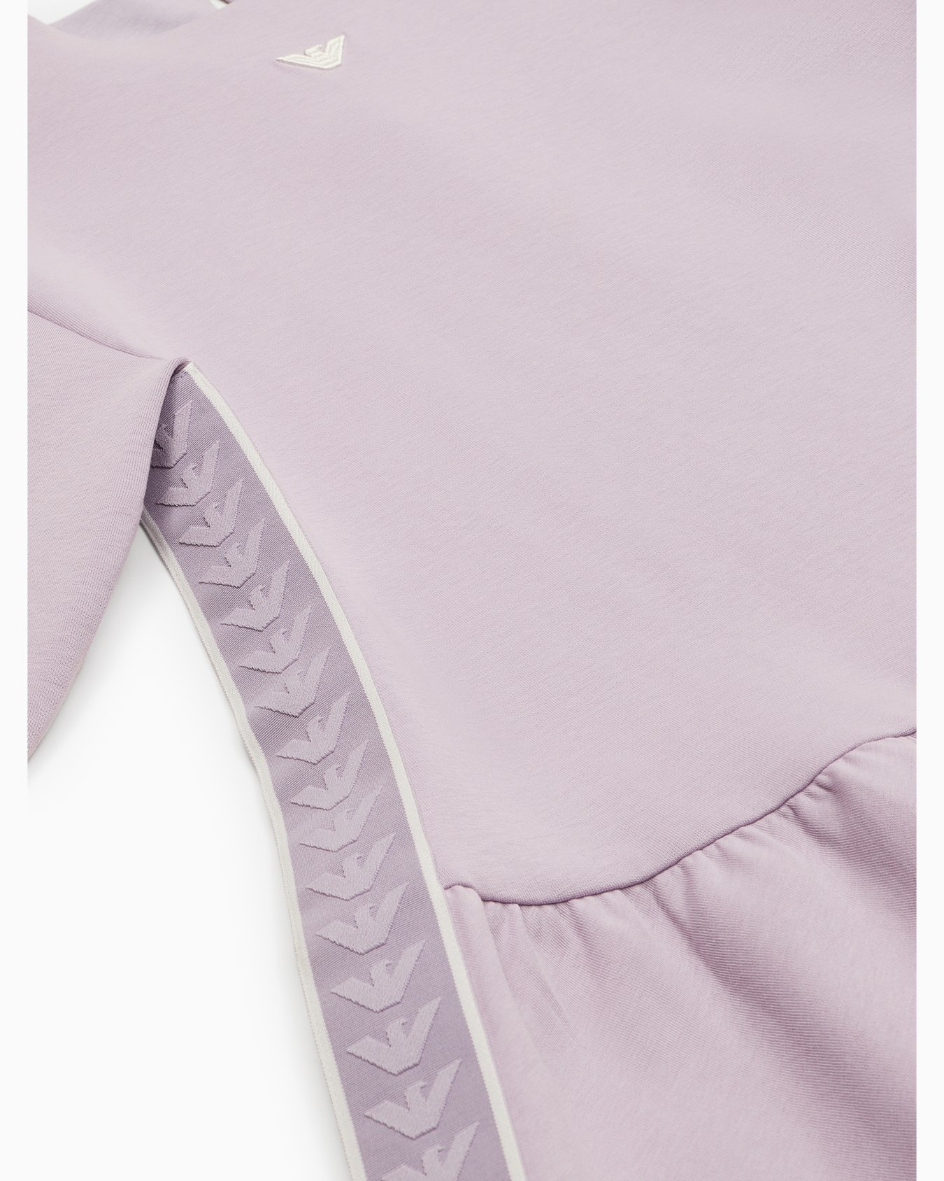 Flounced dress in double jersey Slide 1