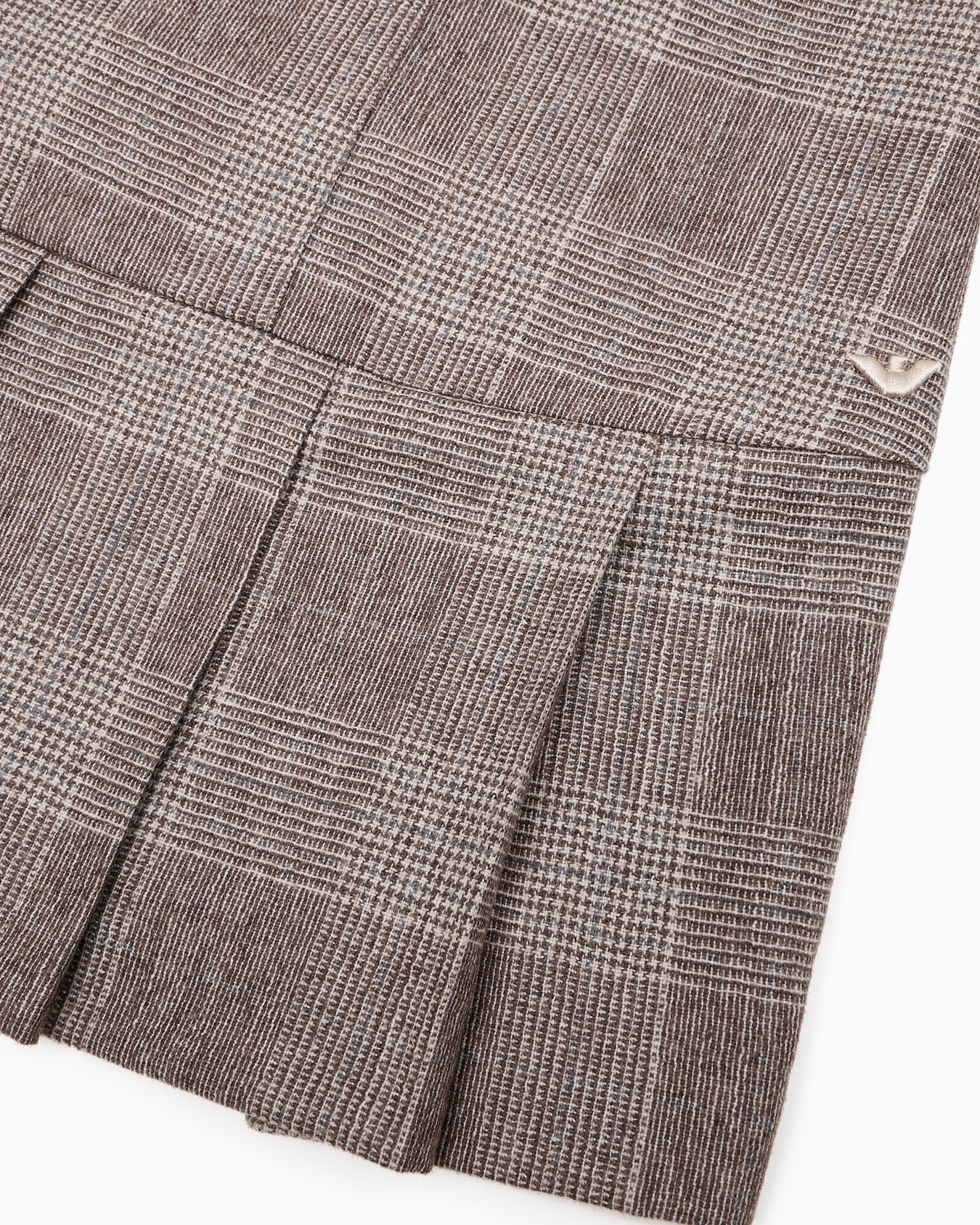 Robe sans manches à double boutonnage en mélange de laine à carreaux Diapositive 1