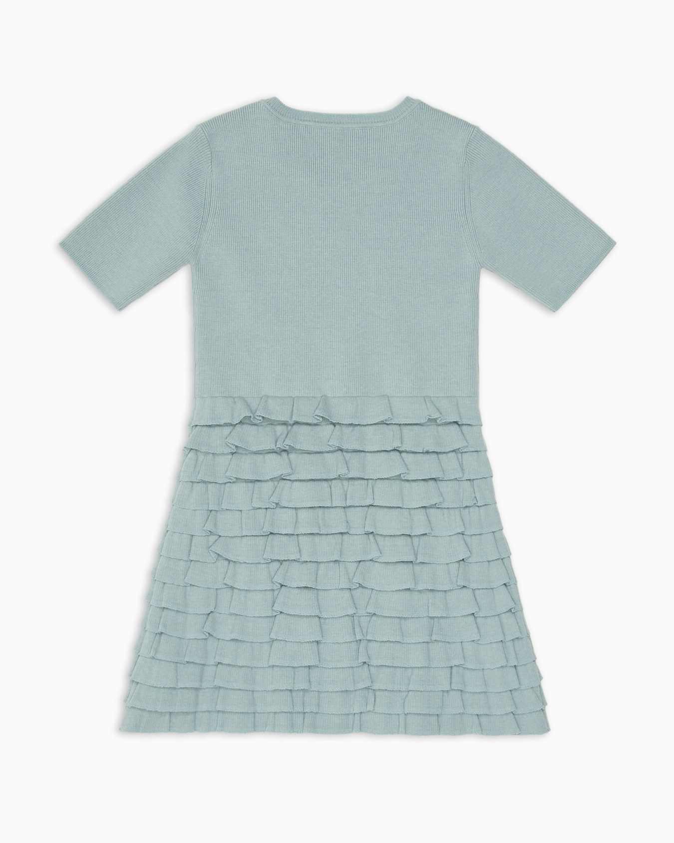 Knit dress featuring skirt with flounces and ruffles Slide 2