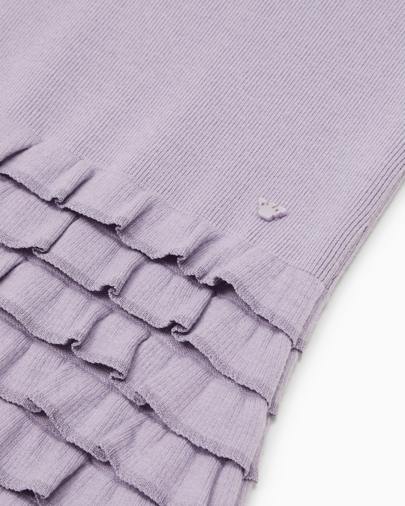 Knit dress featuring skirt with flounces and ruffles Slide 1