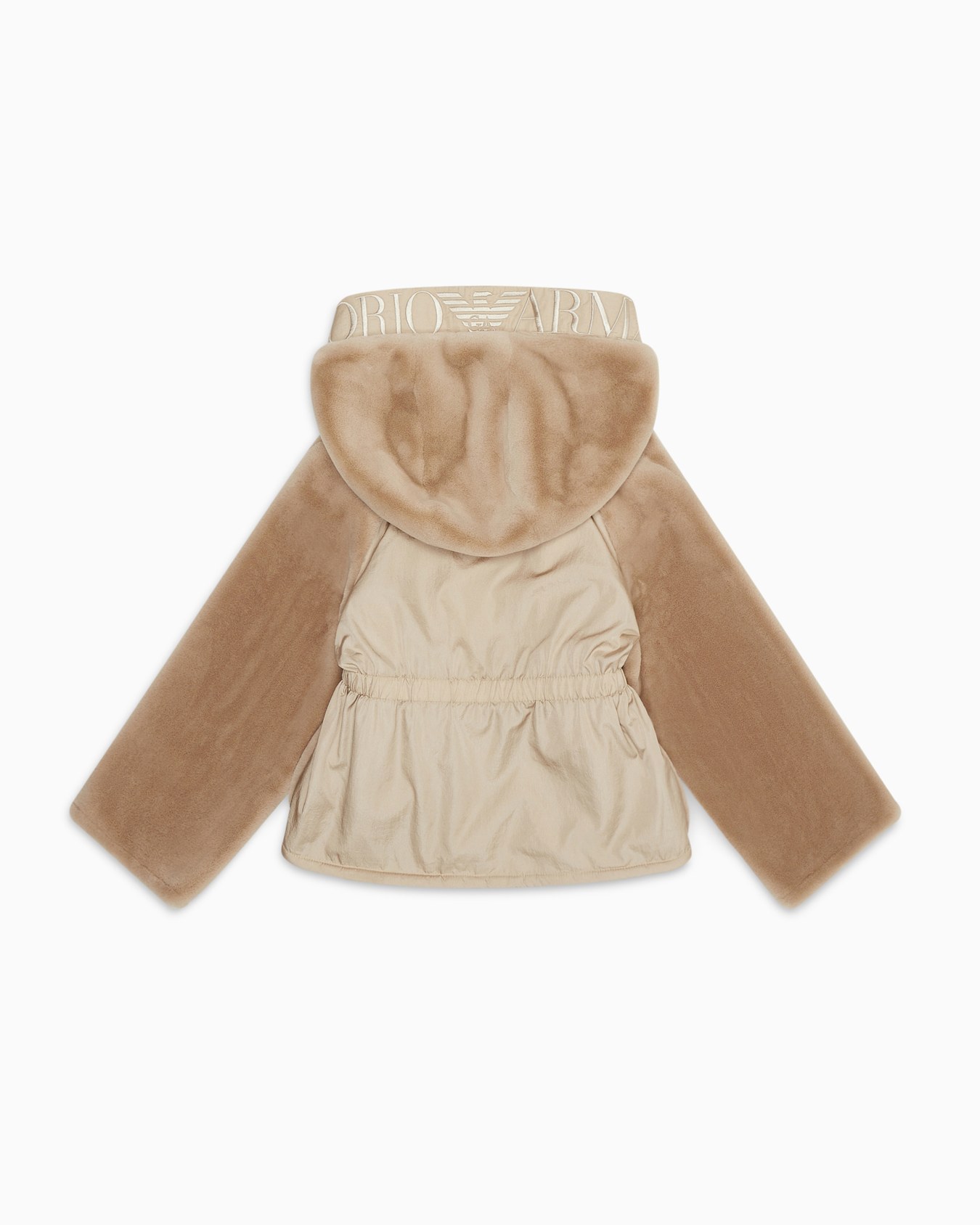 Blouson effet fourrure avec capuche et fermeture zippée Diapositive 2