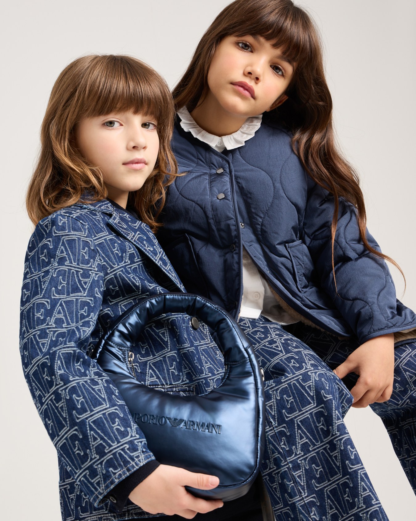 Jean J33 en denim jacquard avec inscription all over Diapositive 3