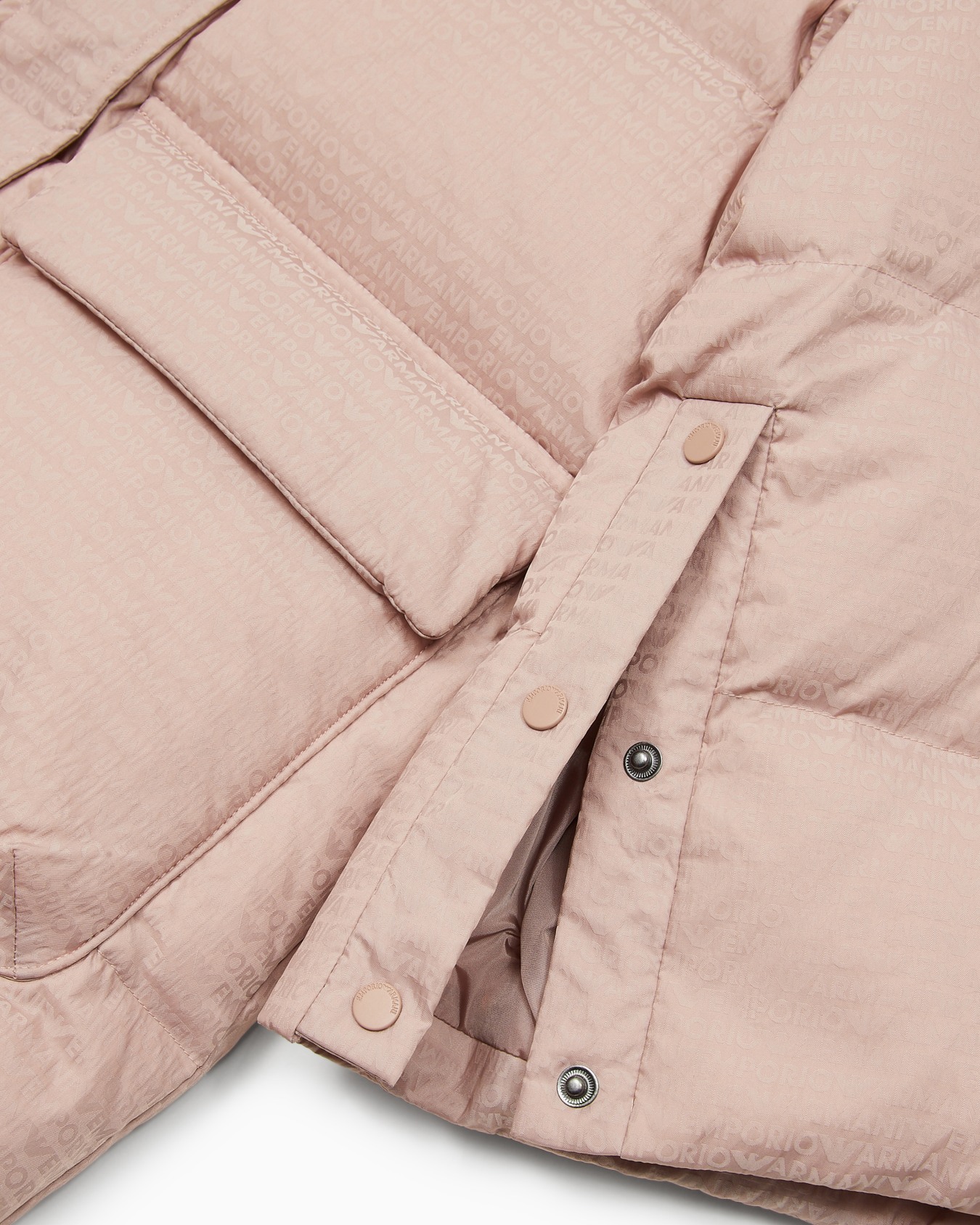 ASV hooded, quilted-nylon puffer jacket with logo lettering and recycled down Slide 1