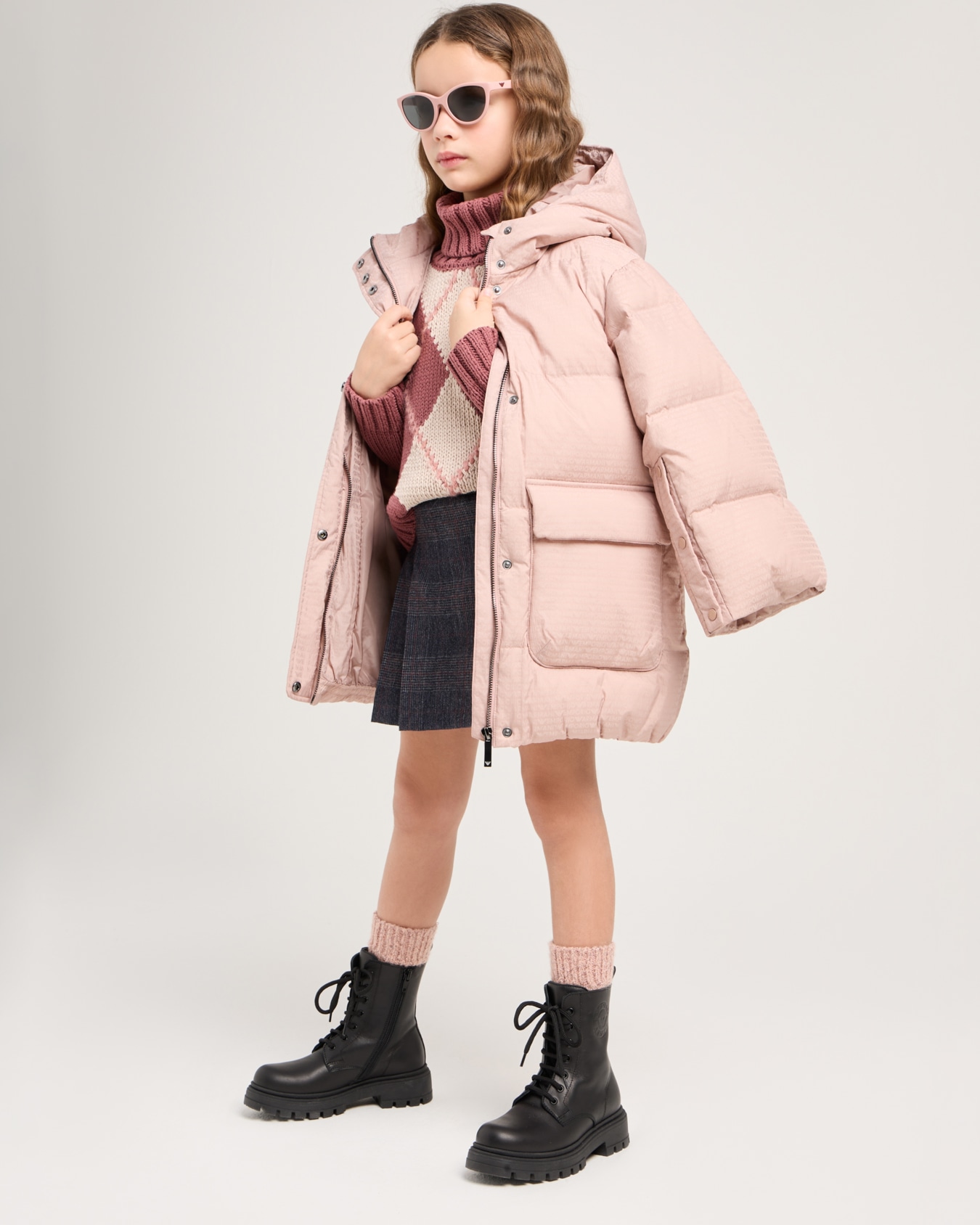 ASV hooded, quilted-nylon puffer jacket with logo lettering and recycled down Slide 3