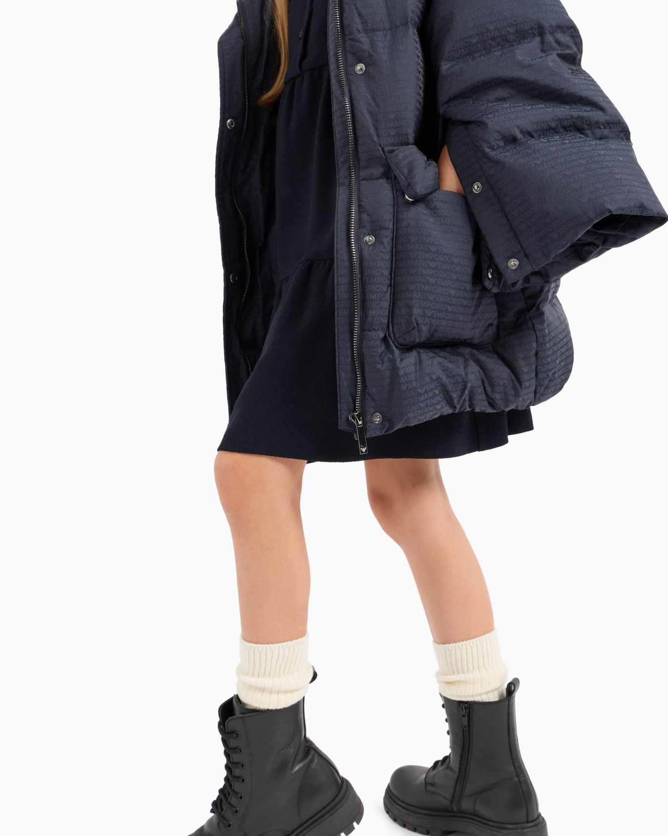 ASV hooded, quilted-nylon puffer jacket with logo lettering and recycled down Slide 4