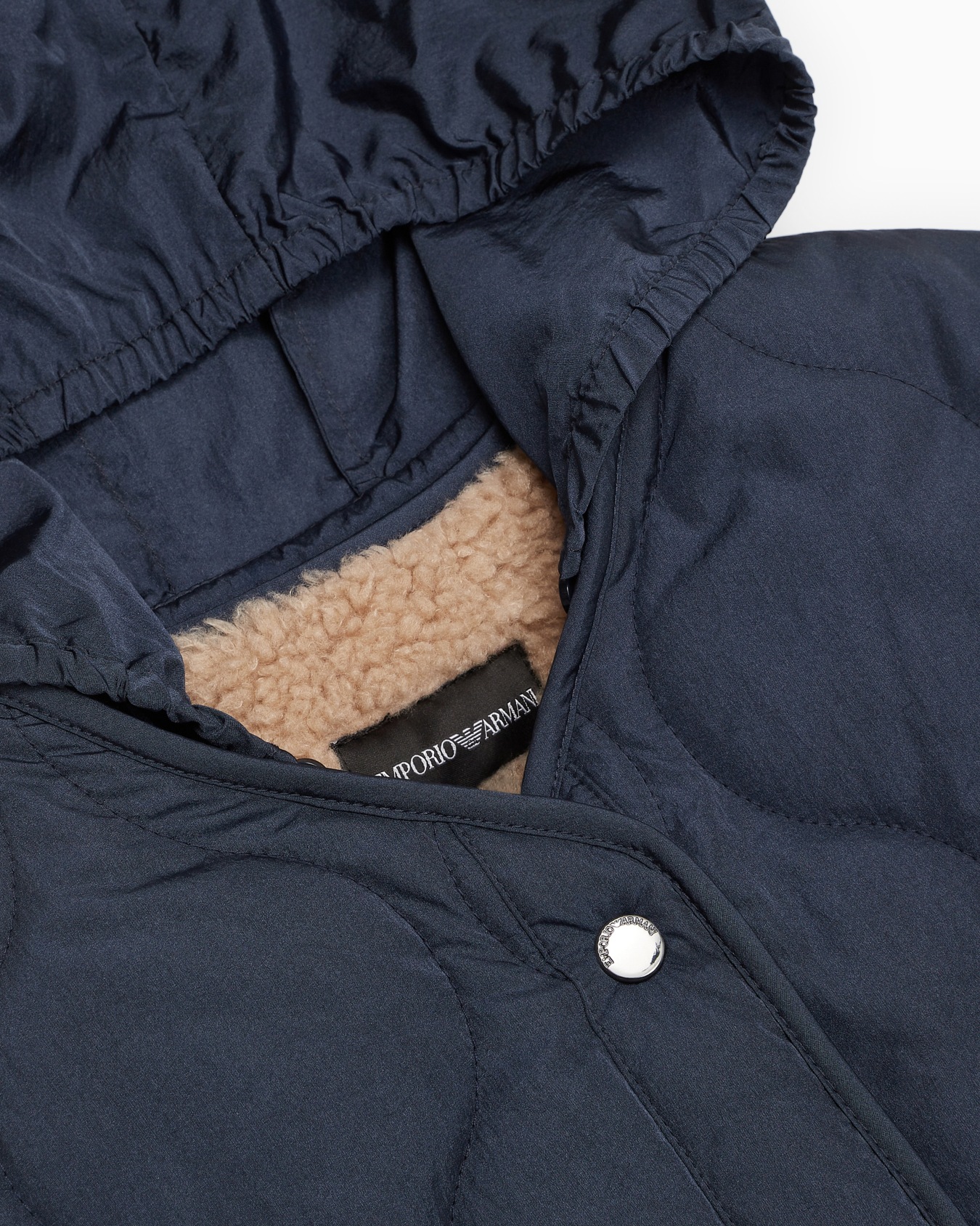 Quilted blouson with teddy-effect lining Slide 1
