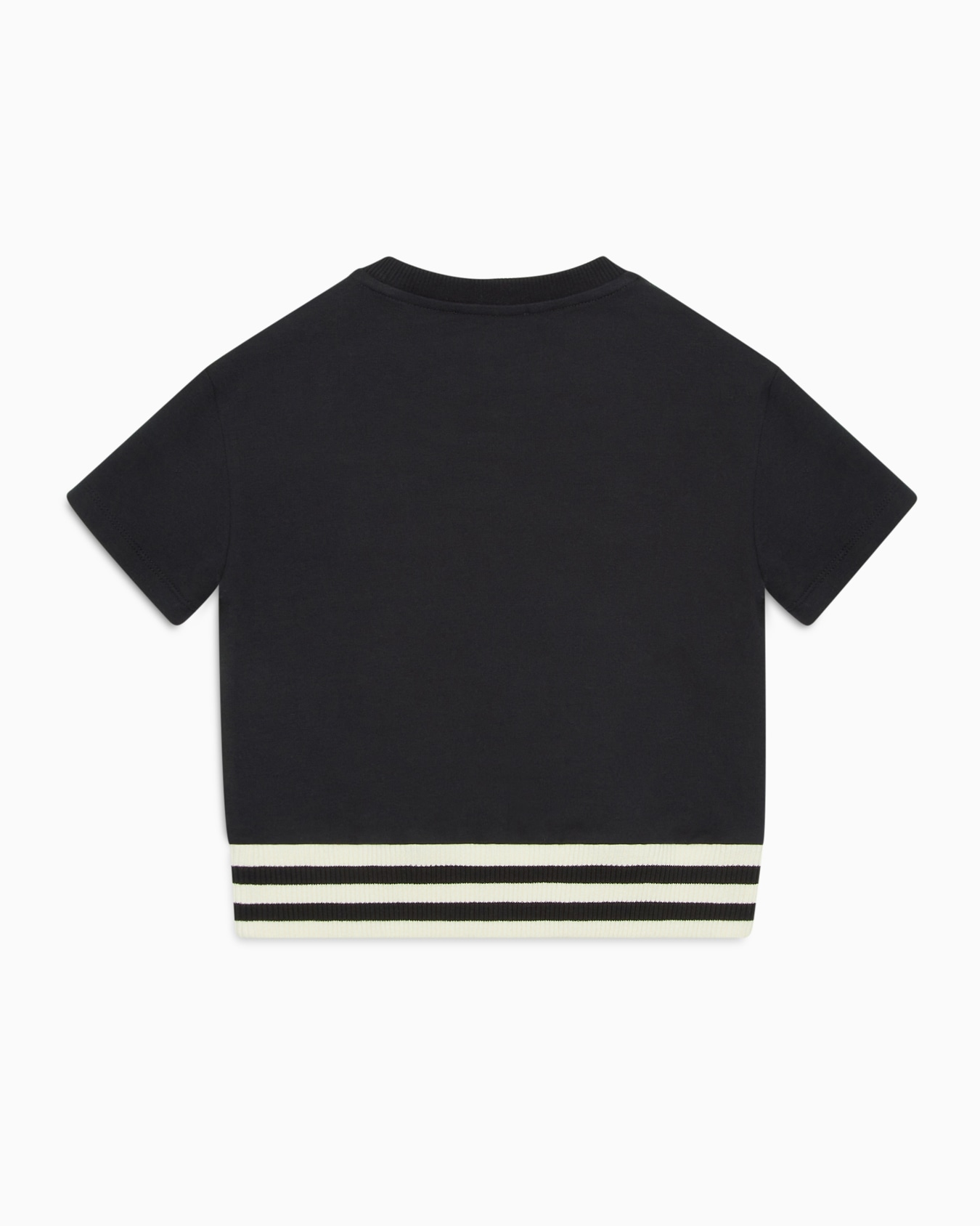 Comfort-fit jersey T-shirt with piping and logo embroidery Slide 2
