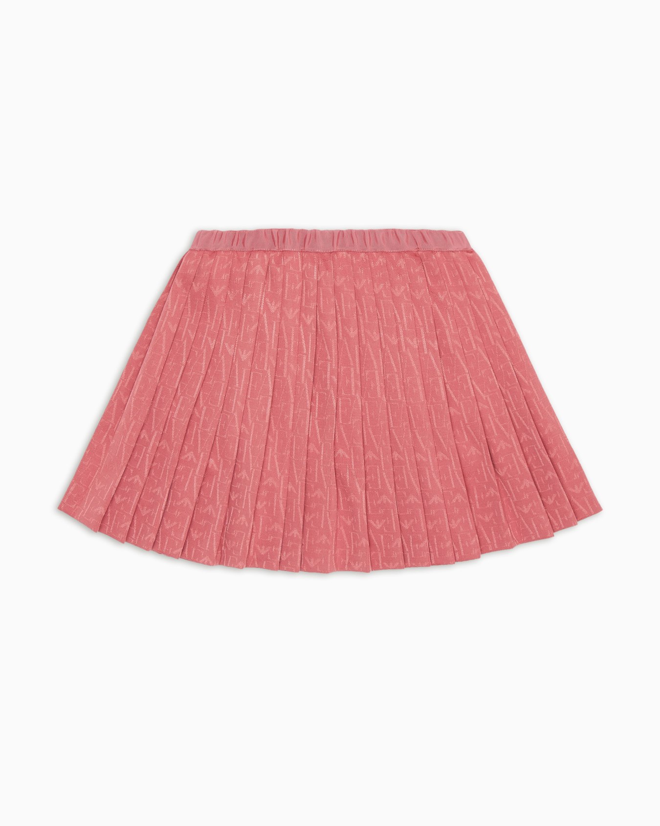 Jupe plissée avec inscription logo jacquard all over Diapositive 2