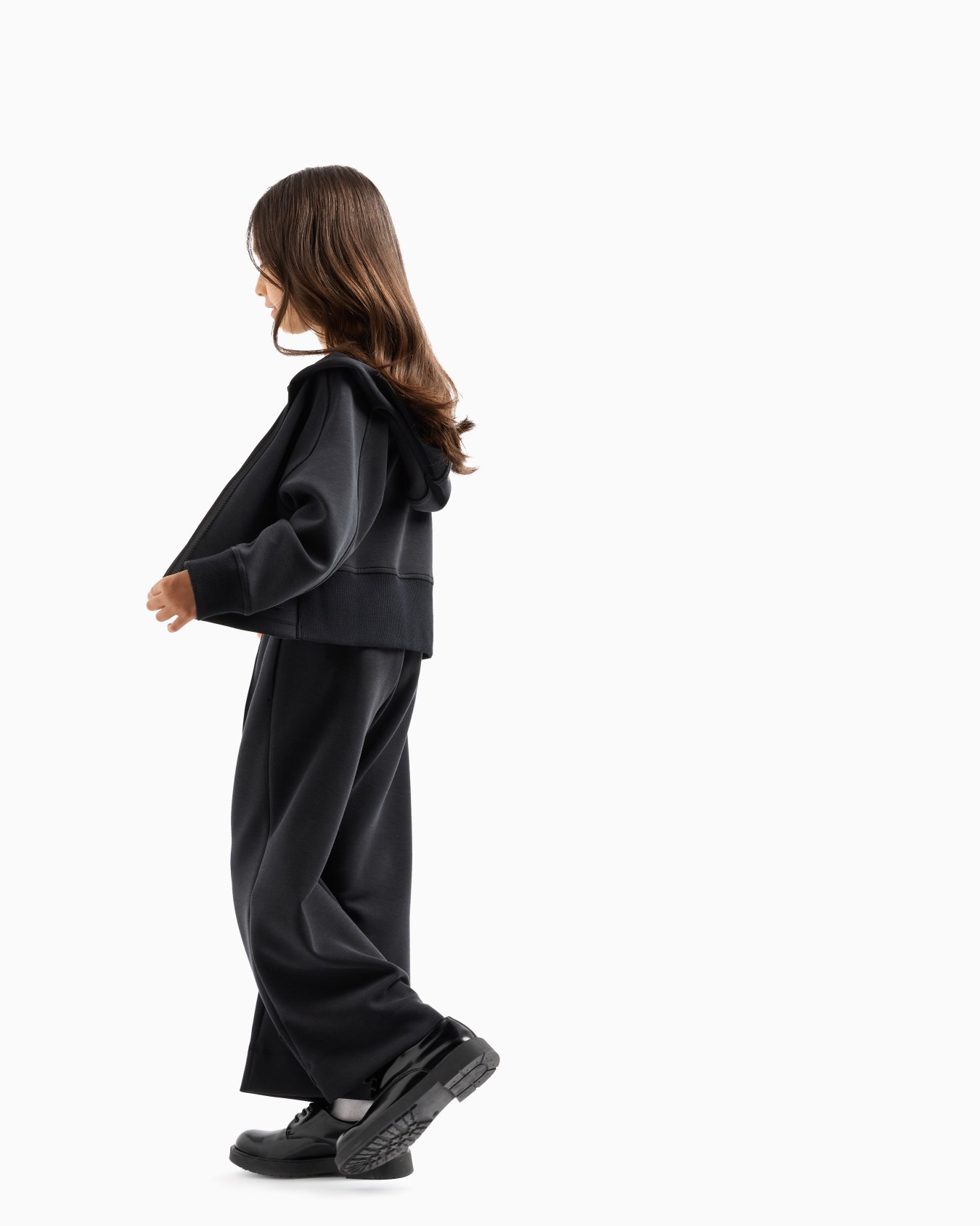 Modal jersey flared trousers with elasticated waist Slide 3