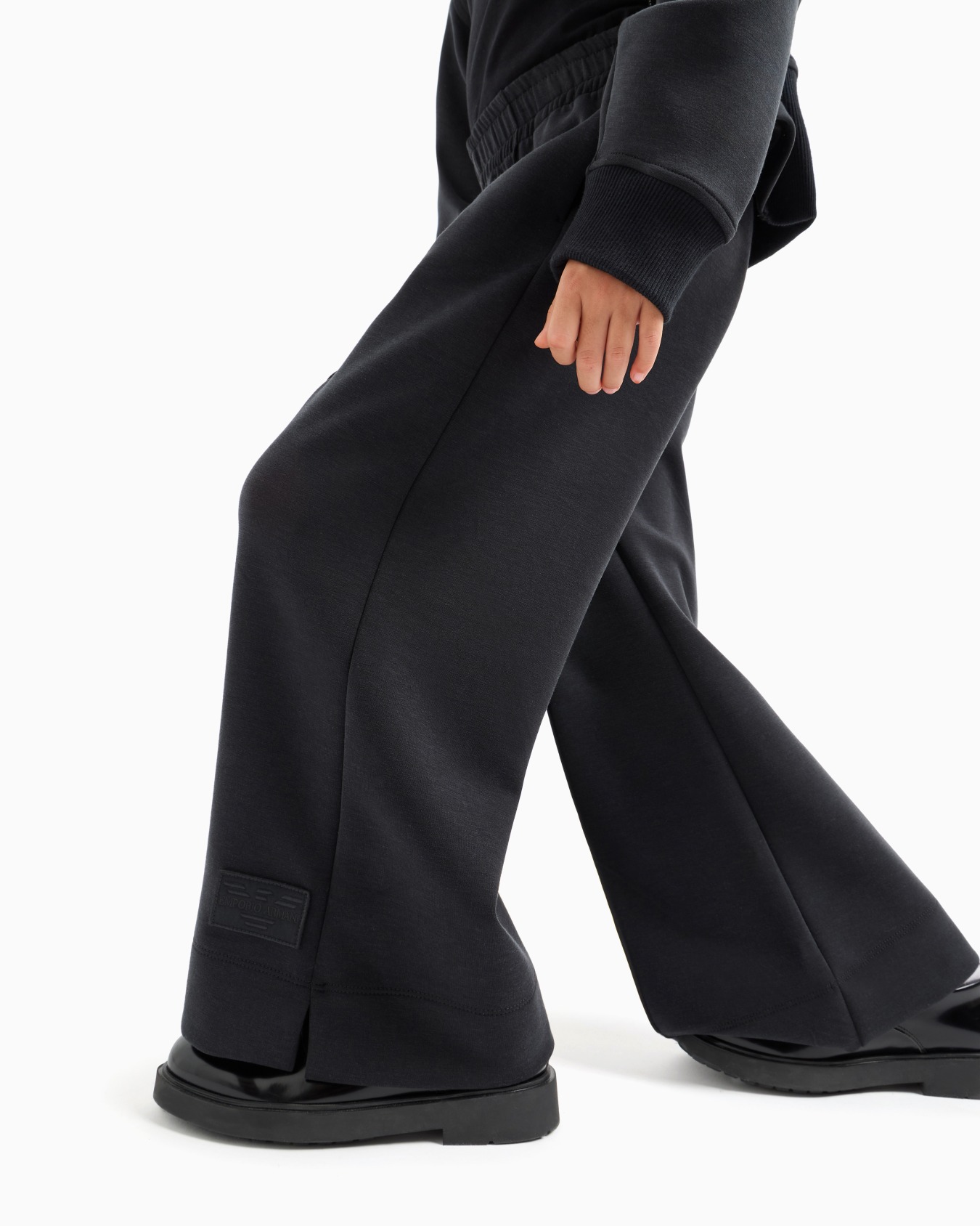 Modal jersey flared trousers with elasticated waist Slide 4