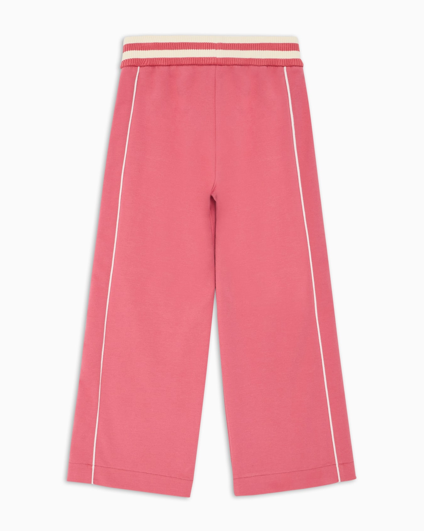 Jersey modal drawstring trousers with piping Slide 2