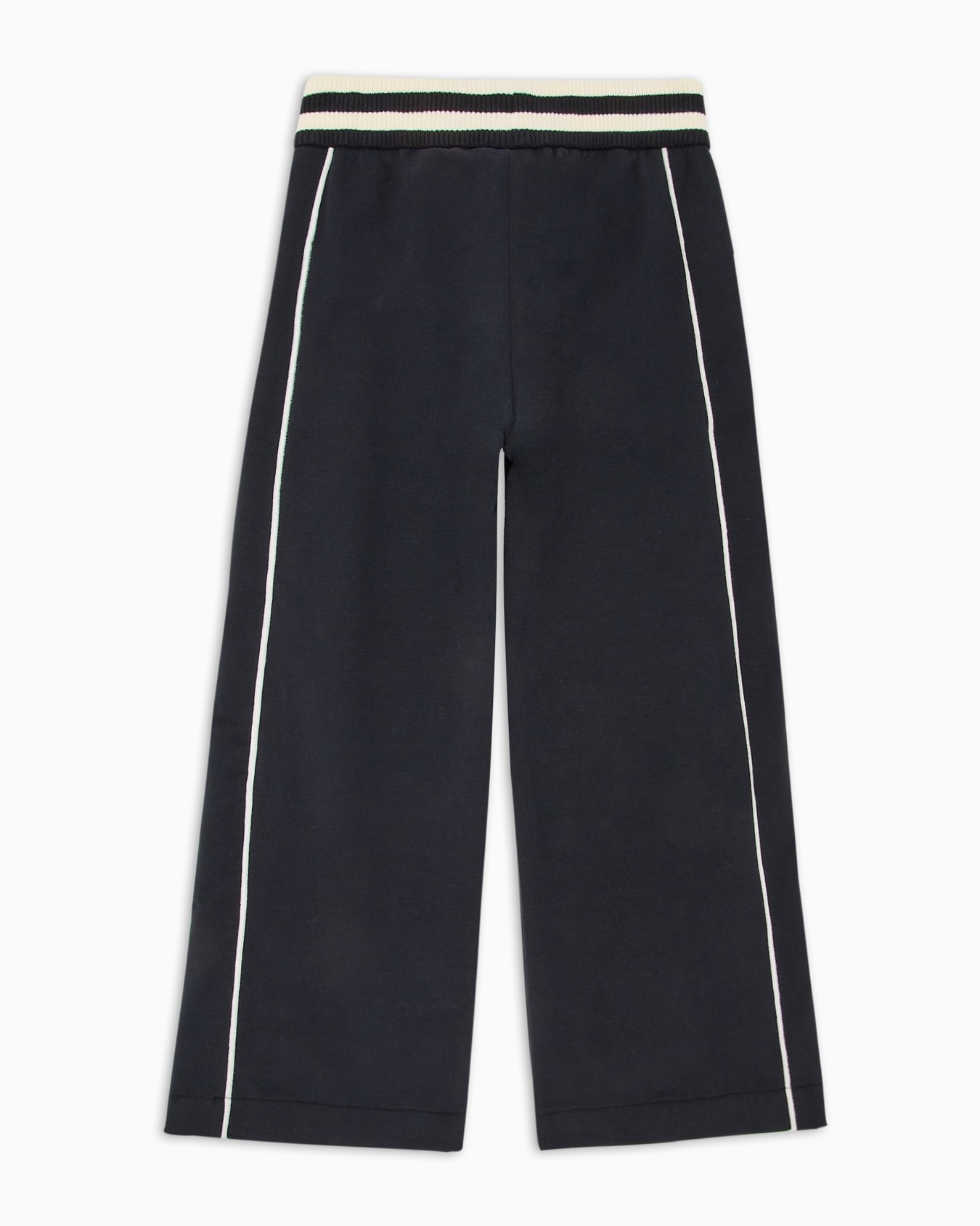 Jersey modal drawstring trousers with piping Slide 2