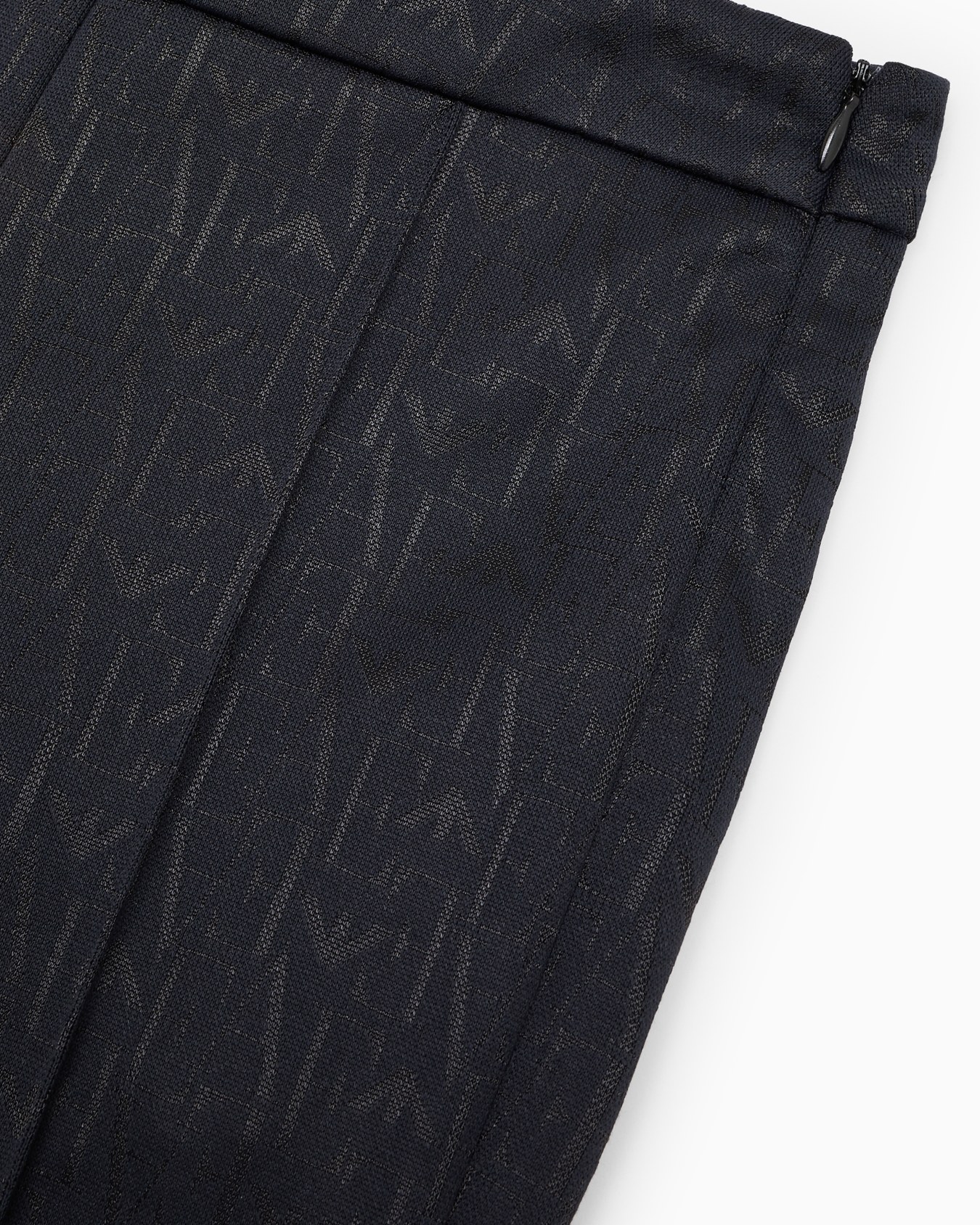 Flared-hem trousers with all-over jacquard logo lettering Slide 1