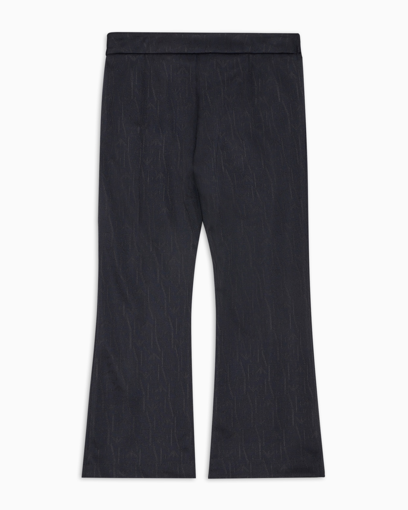 Flared-hem trousers with all-over jacquard logo lettering Slide 2