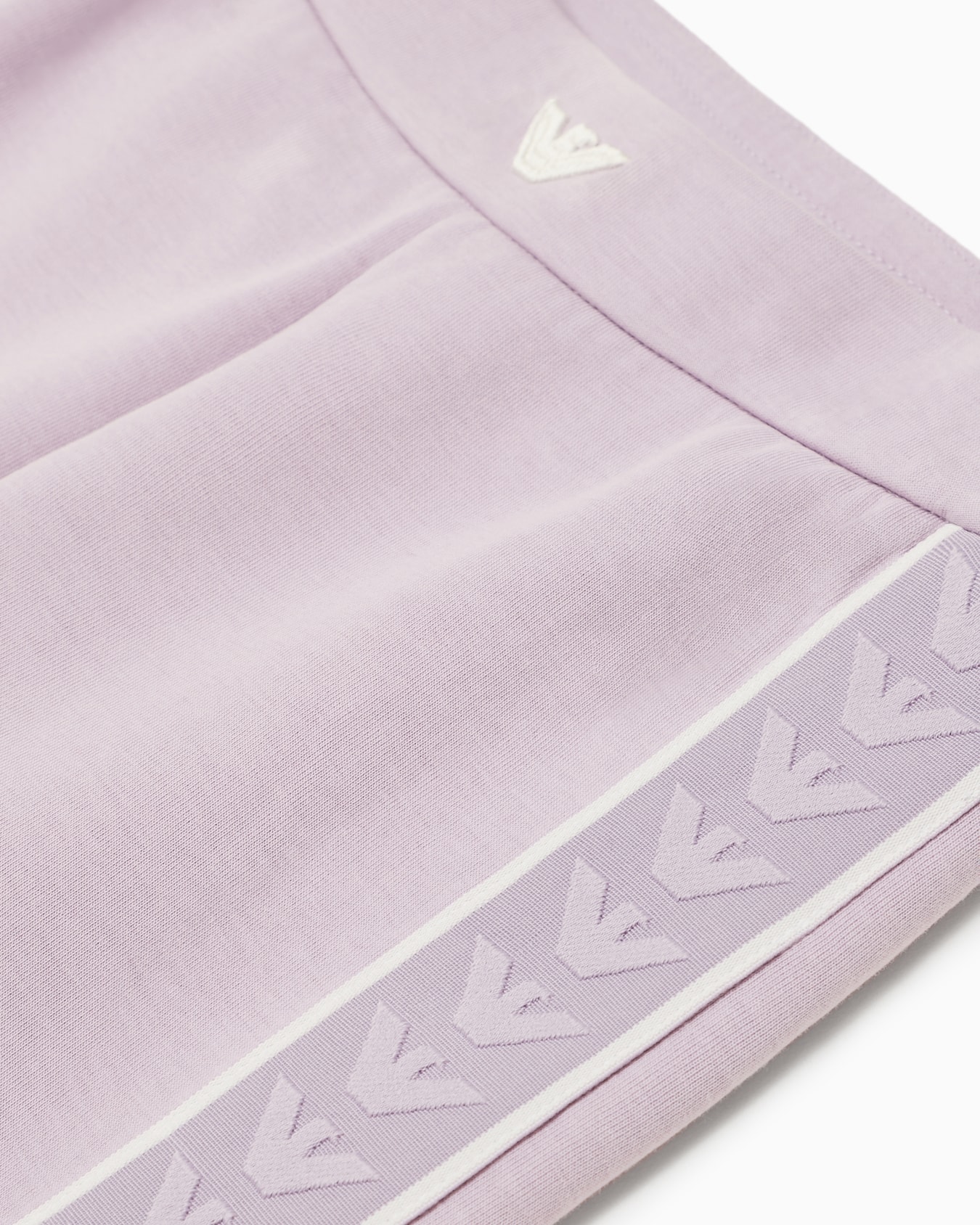 Double-jersey comfort-fit trousers with logo tape Slide 1
