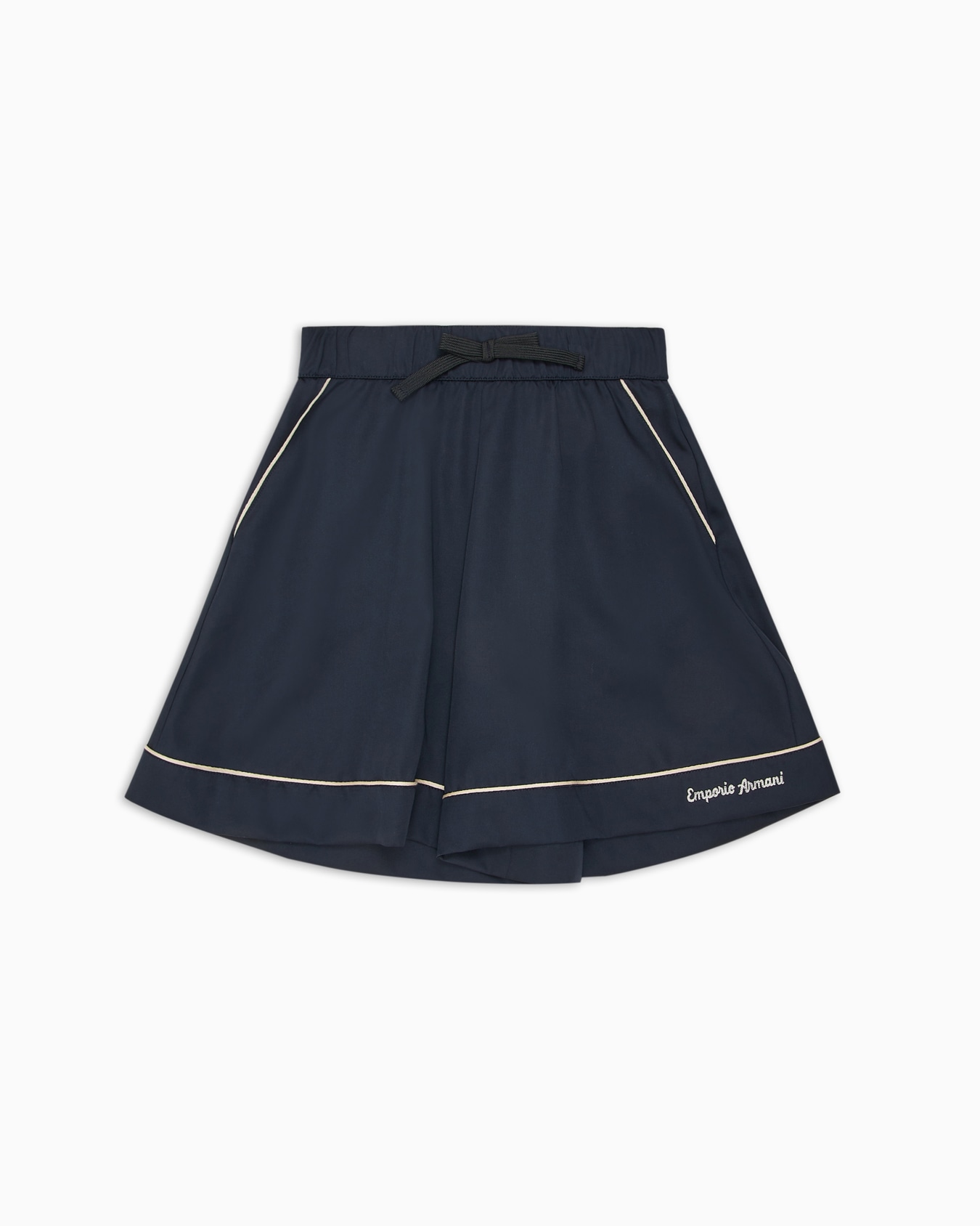 Modal jersey culottes with piping and logo embroidery Slide 0