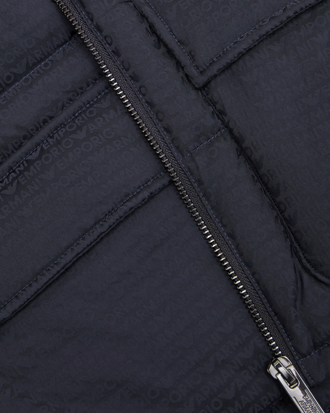 ASV sleeveless nylon puffer jacket with logo lettering and recycled down Slide 1