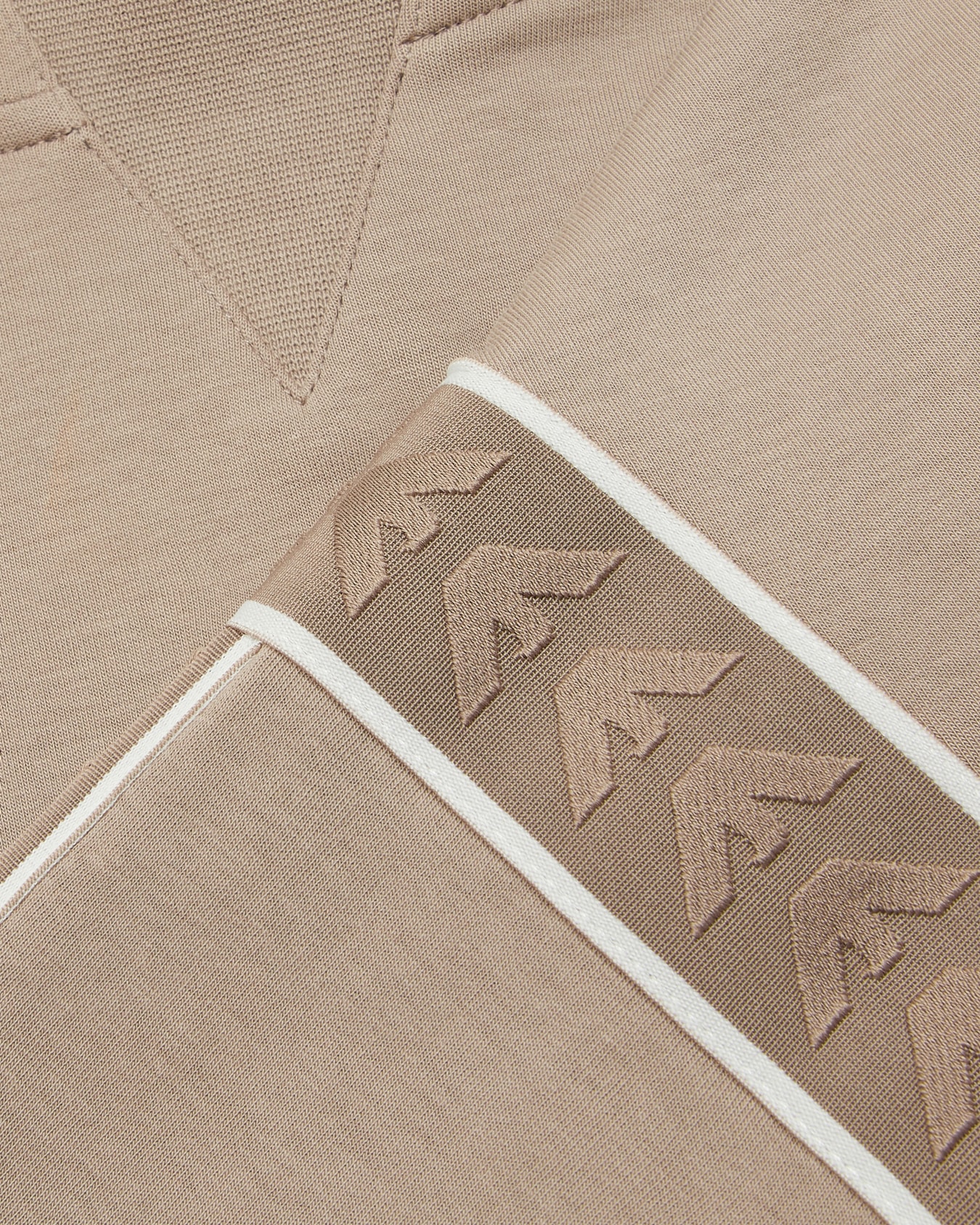 Oversized-fit hooded sweatshirt in double jersey with logo tape Slide 1