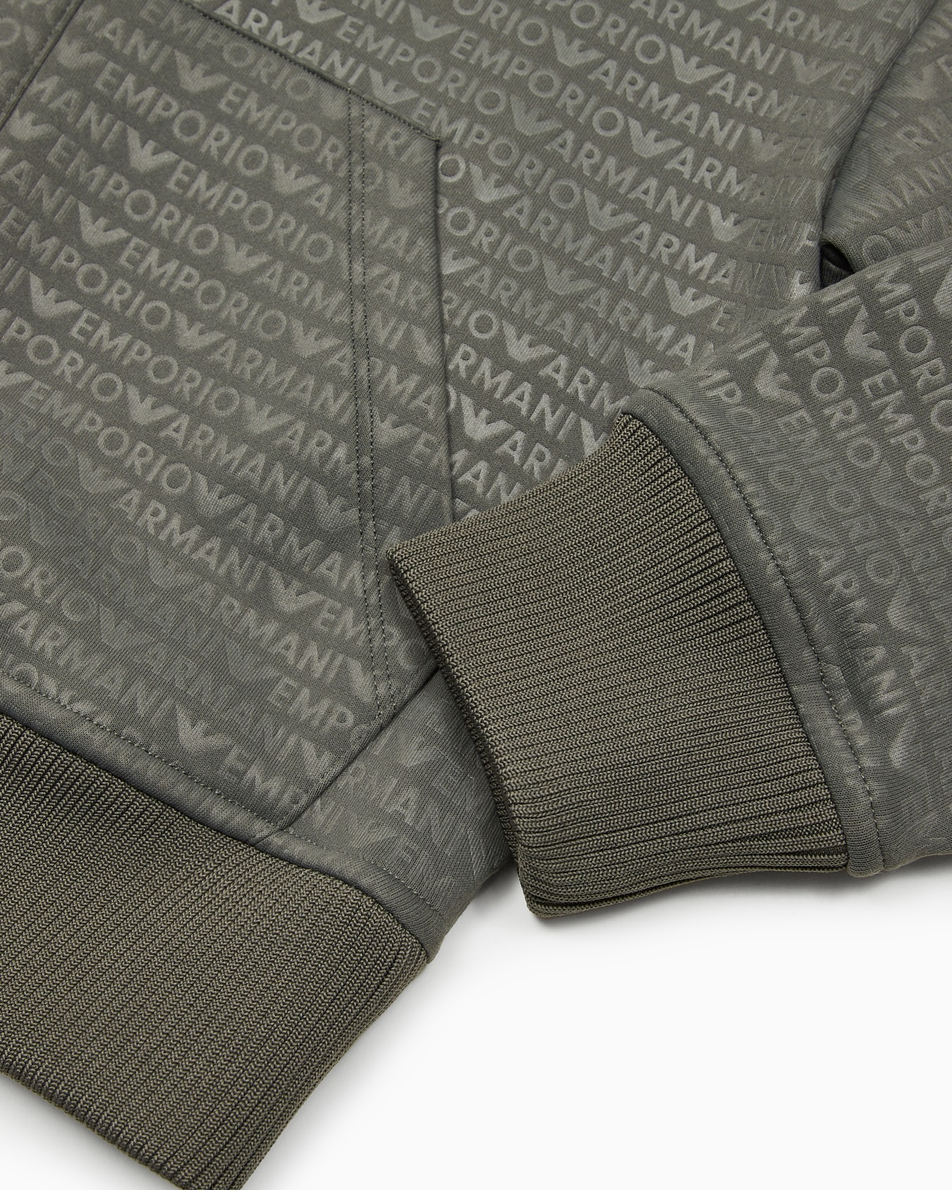 Oversized-fit hooded sweatshirt in jersey with press studs and all-over logo lettering Slide 1