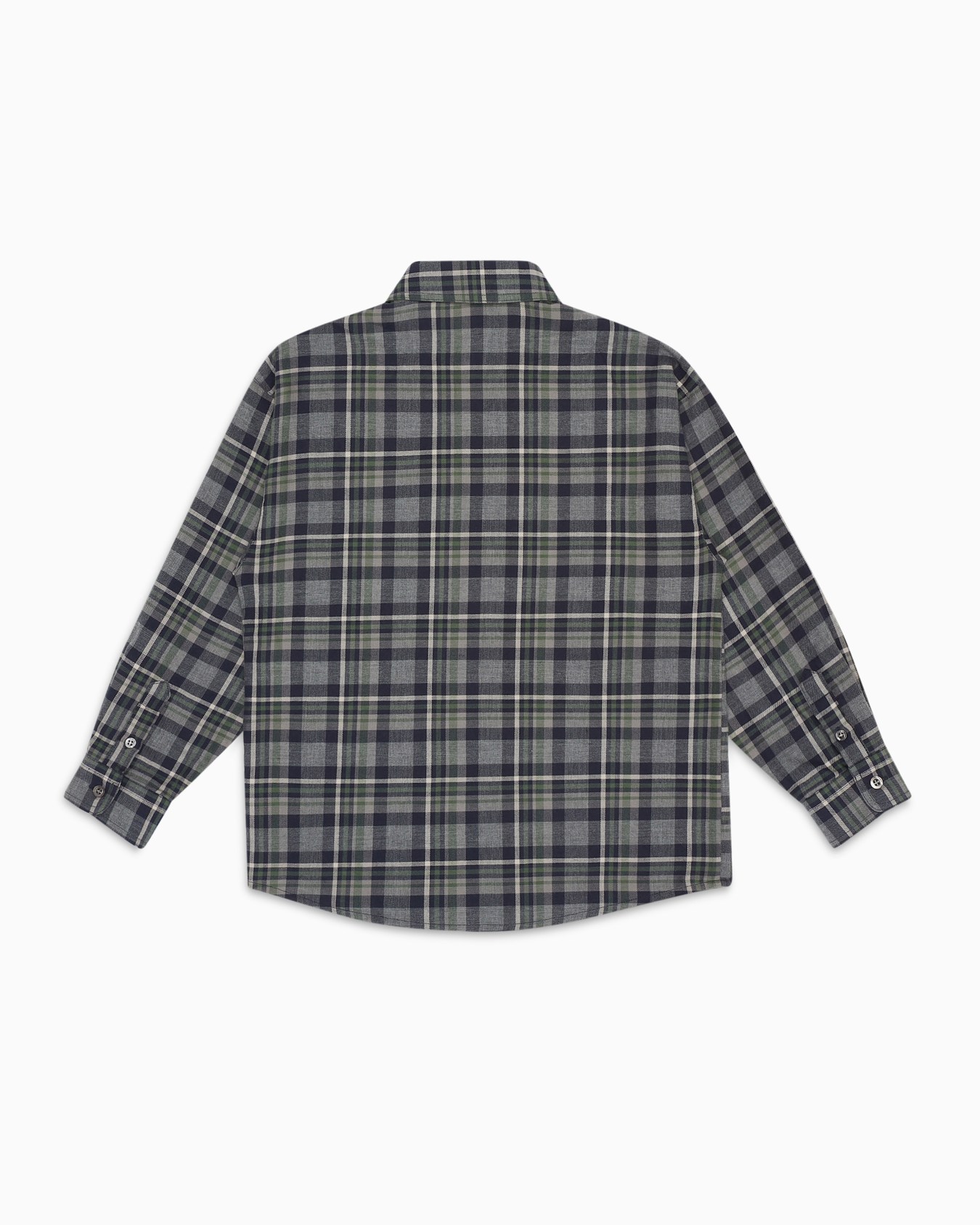 Camisa de franela con fantasía madrás Diapositiva 2
