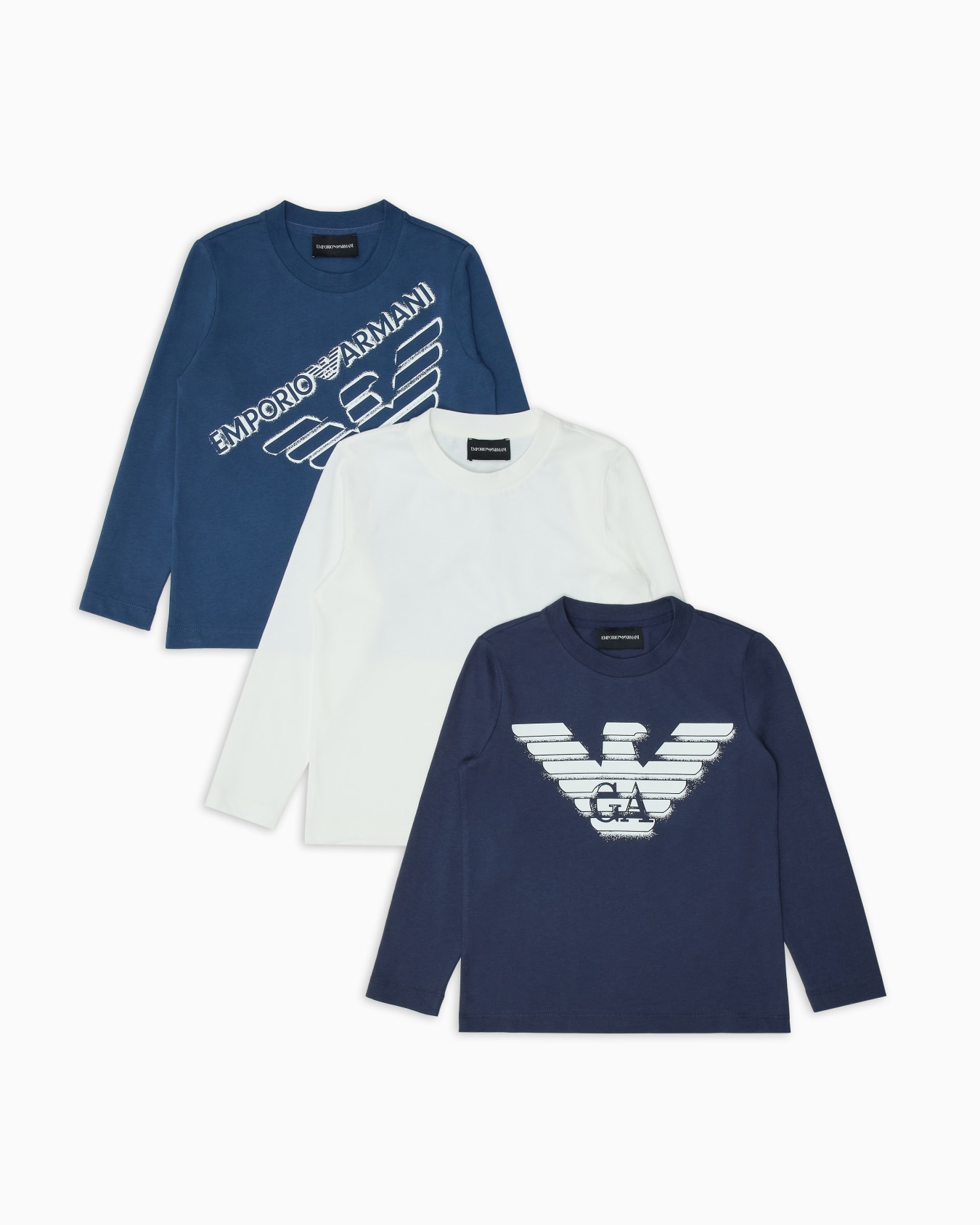 Three-pack of ASV eagle-print jersey tops Slide 0