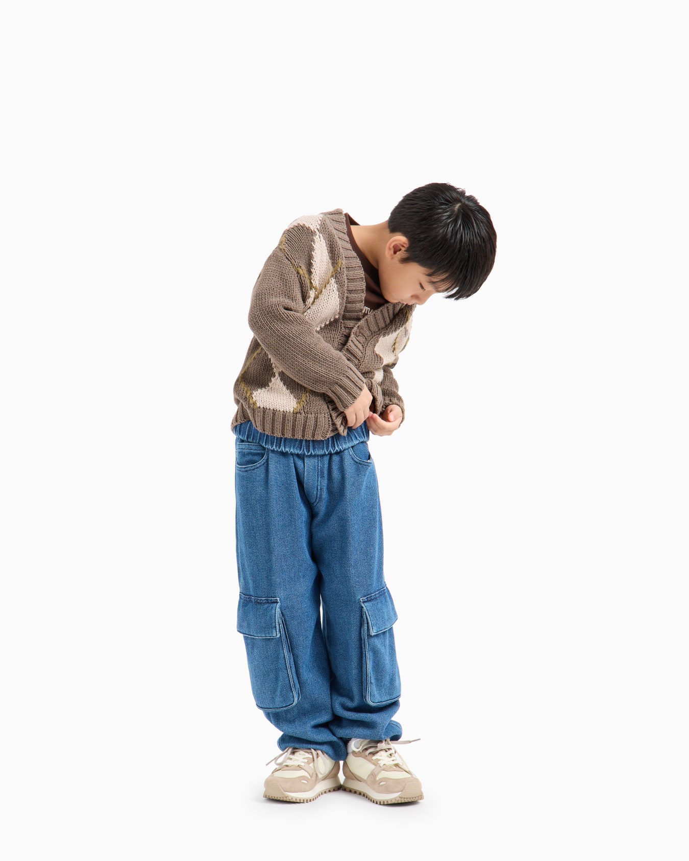 Jean cargo en denim mélangé à la viscose Diapositive 3