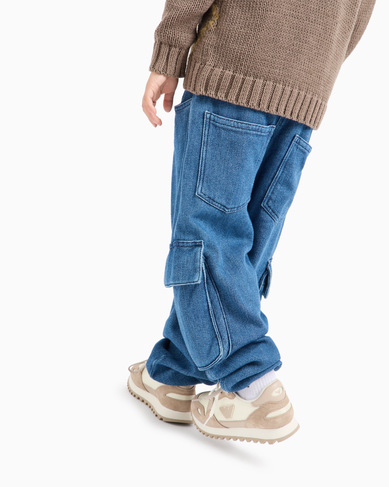 Jean cargo en denim mélangé à la viscose Diapositive 4
