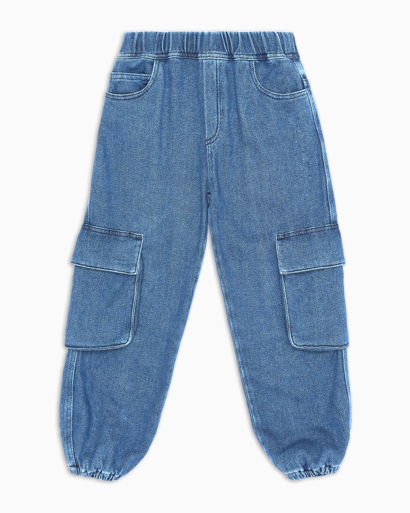 Jean cargo en denim mélangé à la viscose Diapositive 0