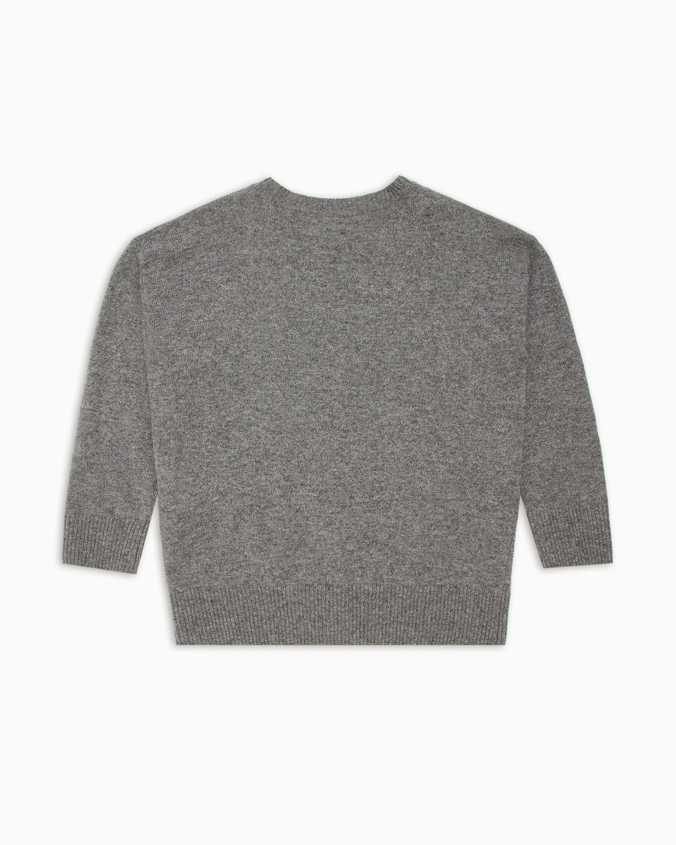 Virgin wool-blend jumper with jacquard logo crest Slide 2