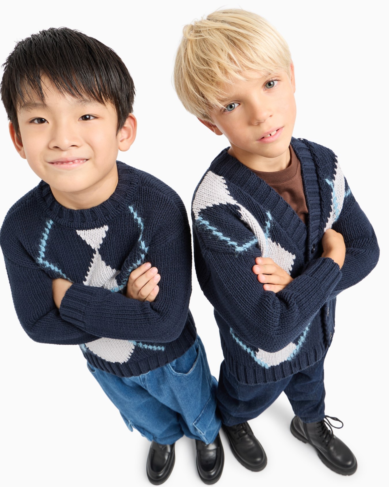Pullover aus Baumwollmischung mit Maxi-Rautenmuster Folie 4