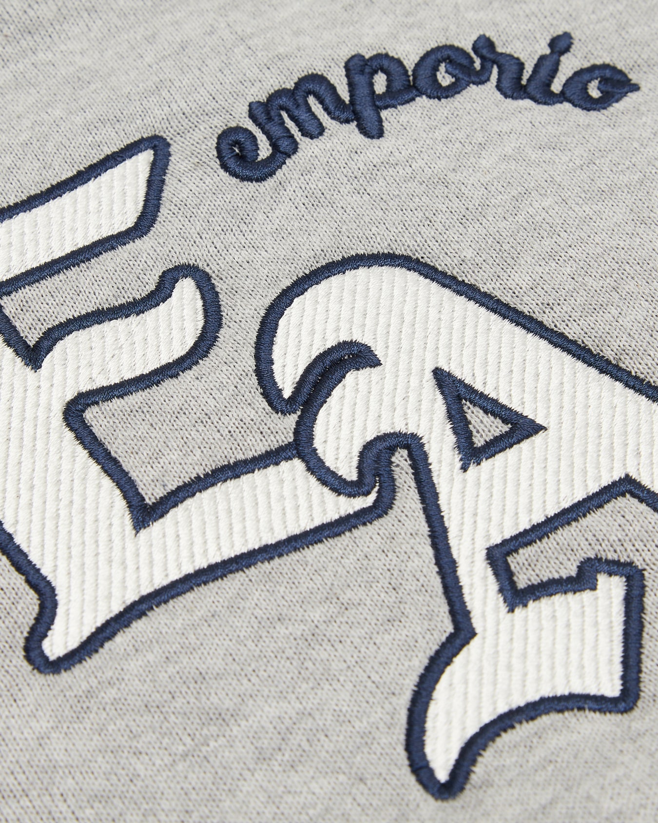 Sweat-shirt surdimensionné en jersey avec grand logo brodé Diapositive 1